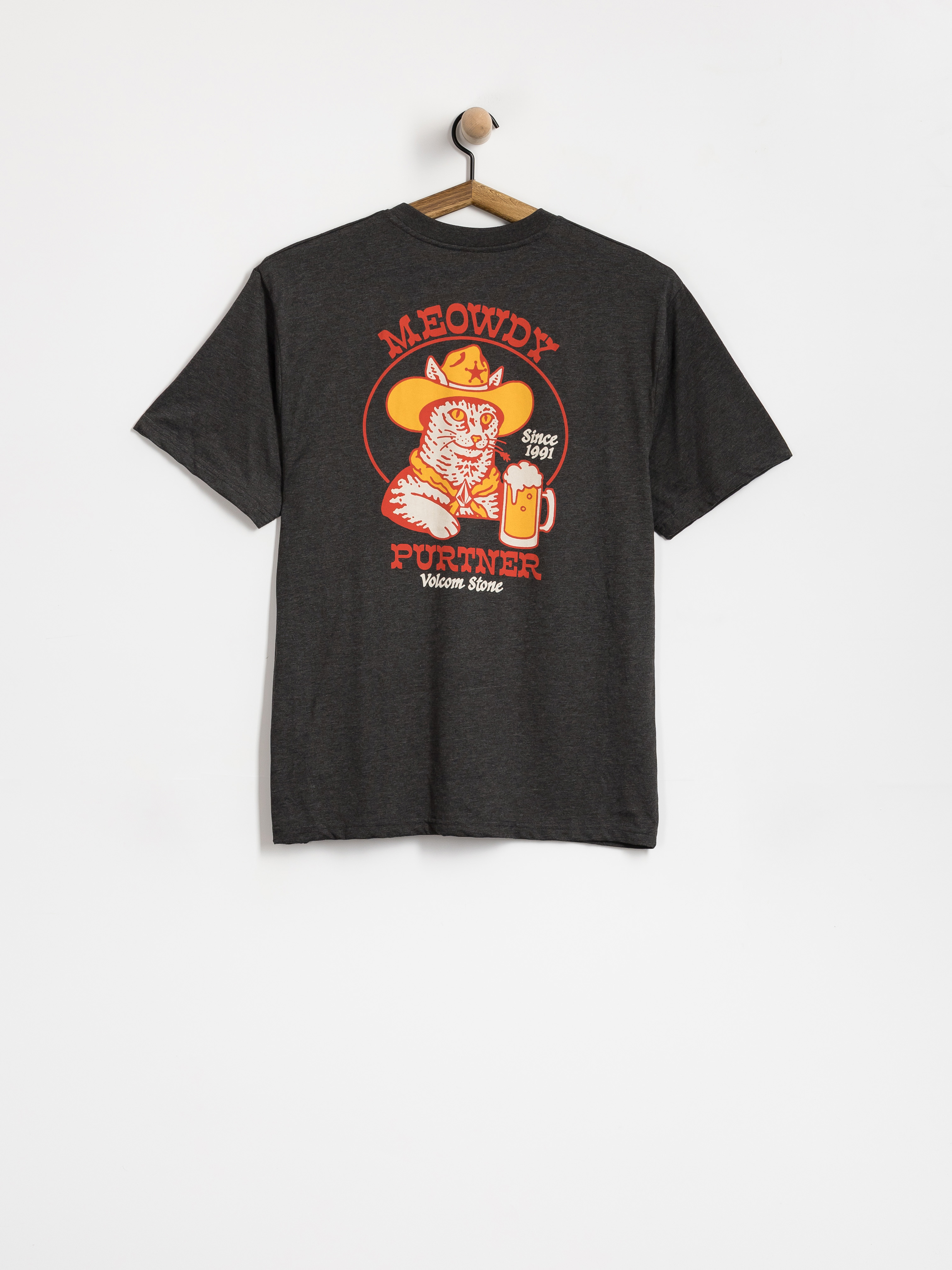 Tričko Volcom Meowdy Hth (heather black)