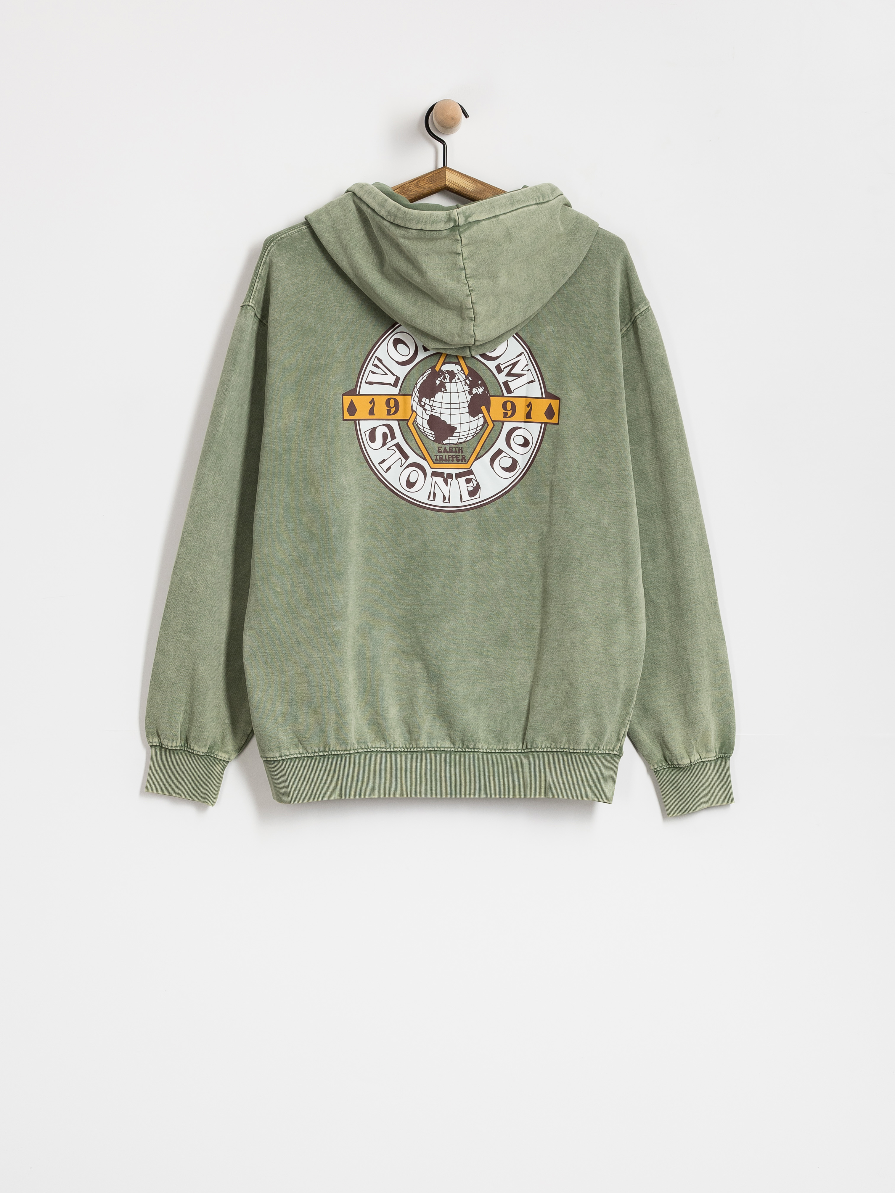 Mikina s kapucňou Volcom Earth Tripper HD (brolive)