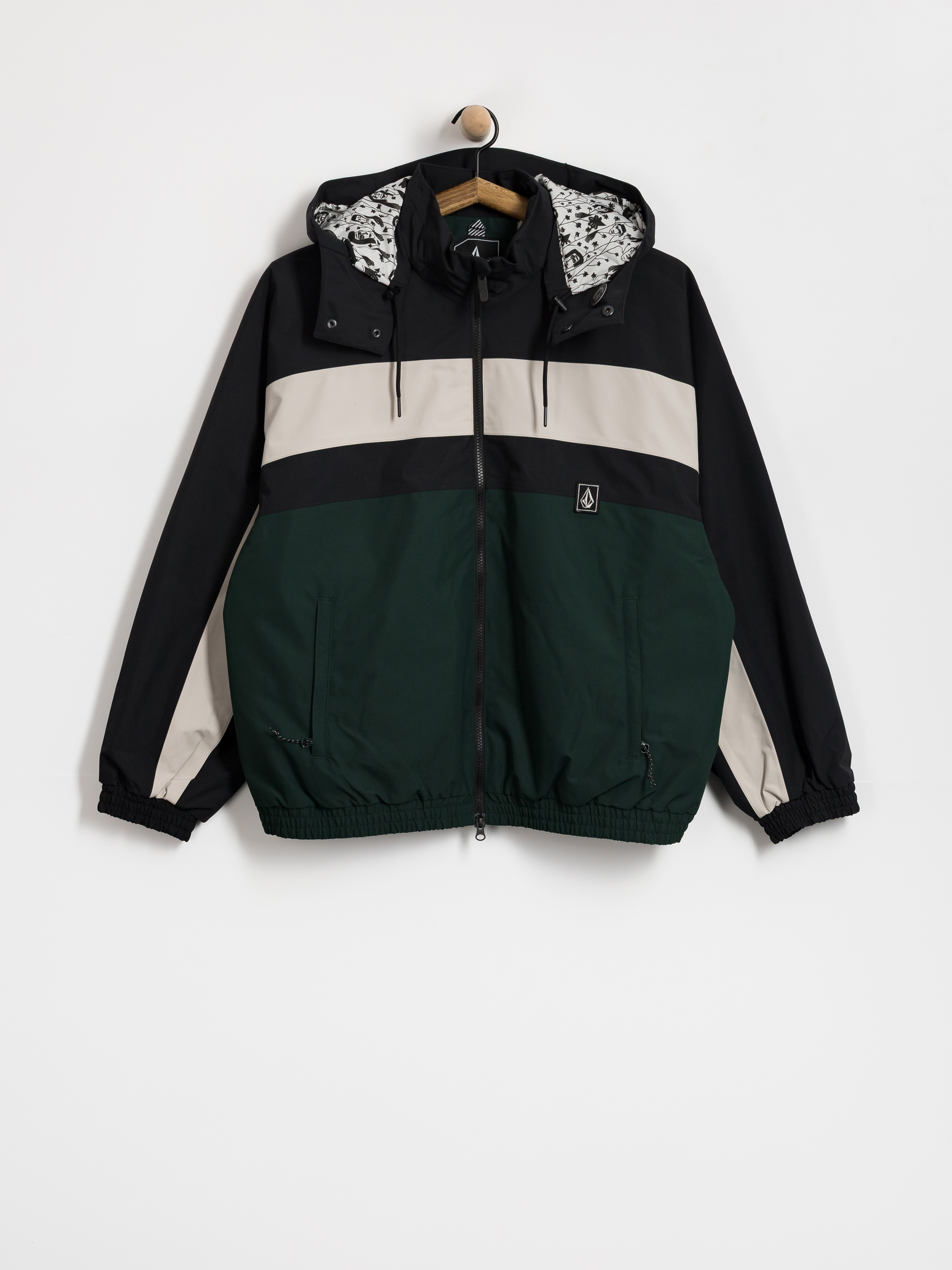 Snowboardovu00e1 bunda Volcom Dlm Wmn (black green)