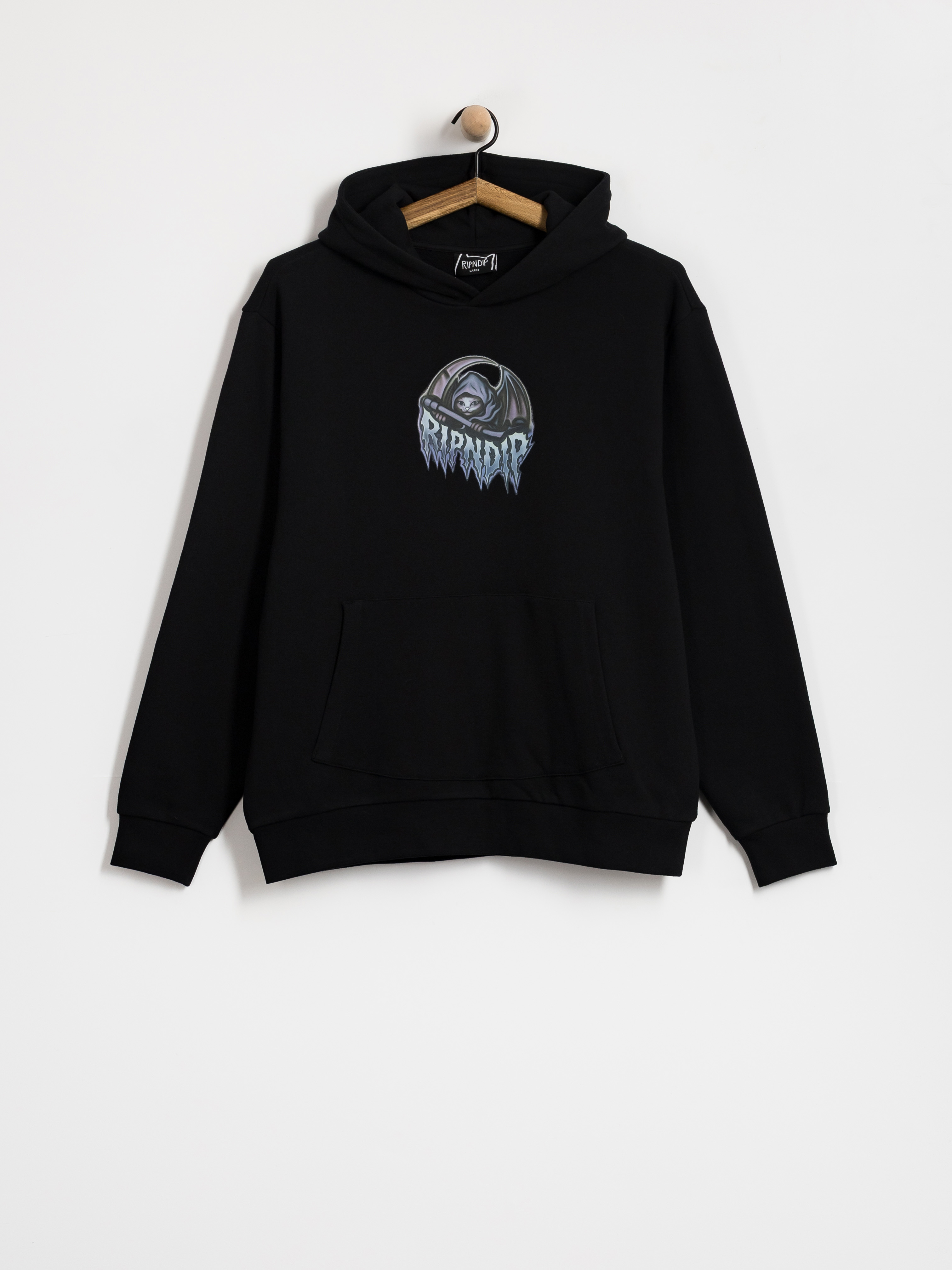 Mikina s kapucňou RipNDip Out Of Time HD (black wash)