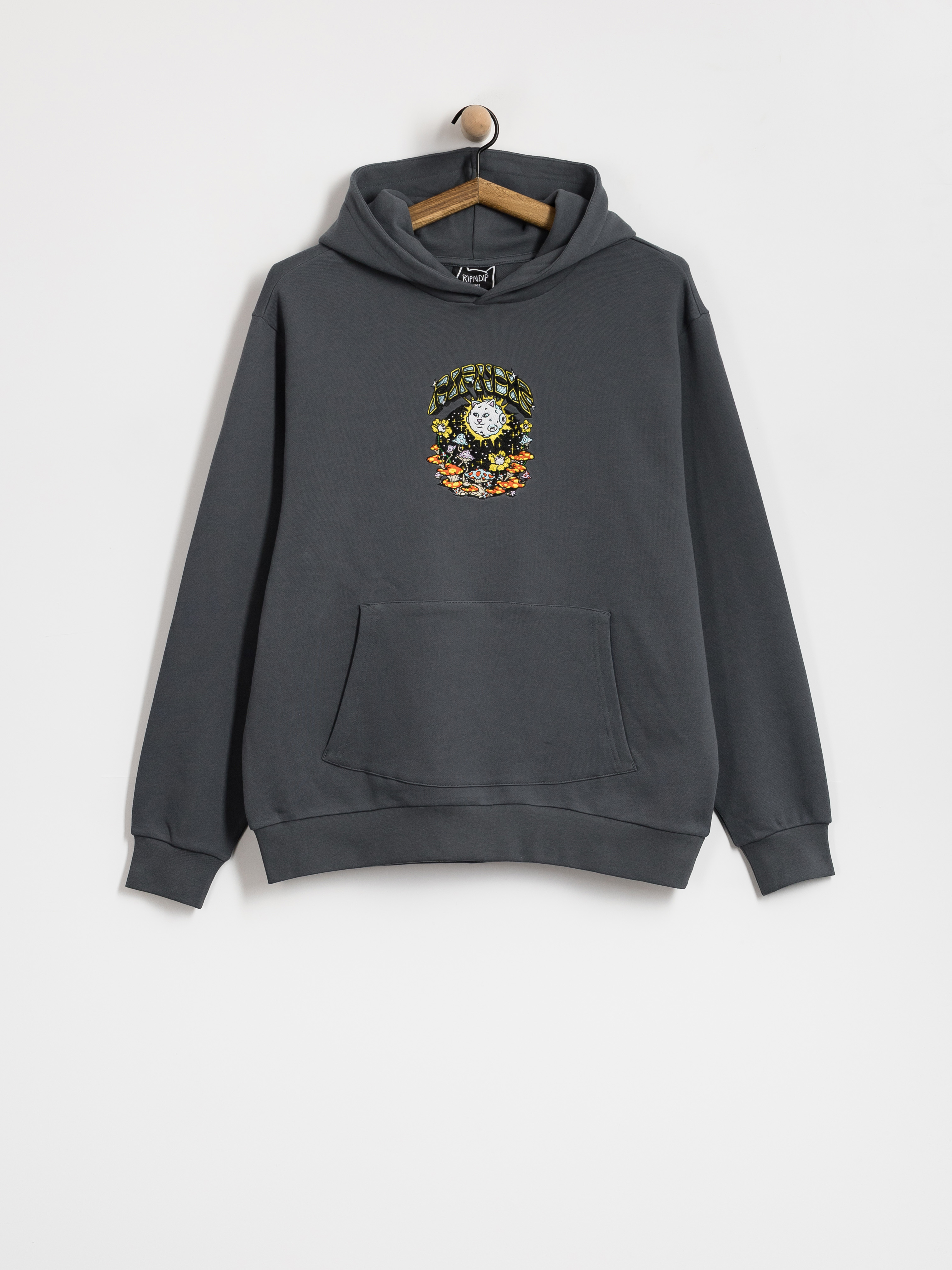 Mikina s kapucňou RipNDip Find Ur Way Home Double Hood HD (charcoal mineral wash)