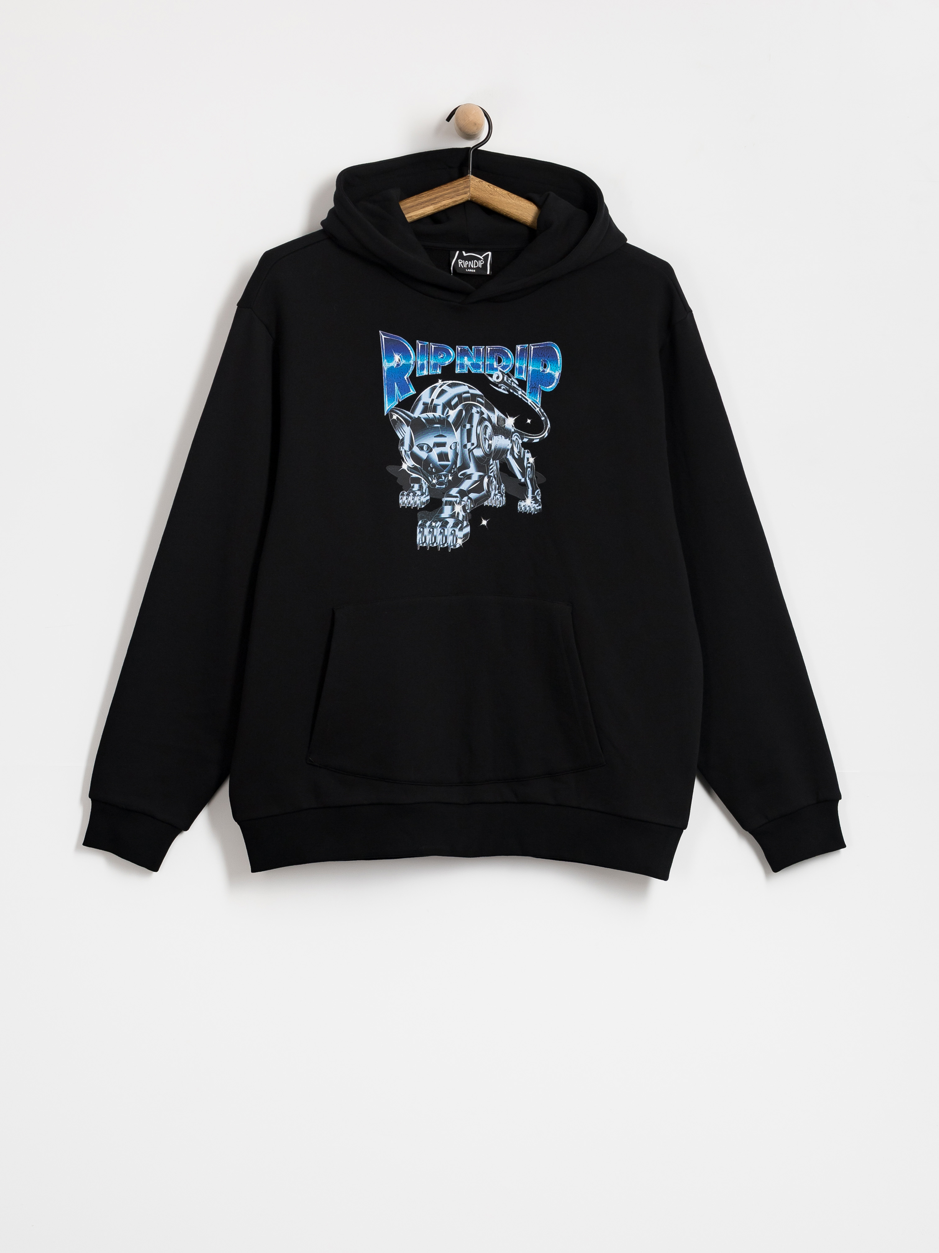 Mikina s kapucňou RipNDip Cyborg HD (black wash)