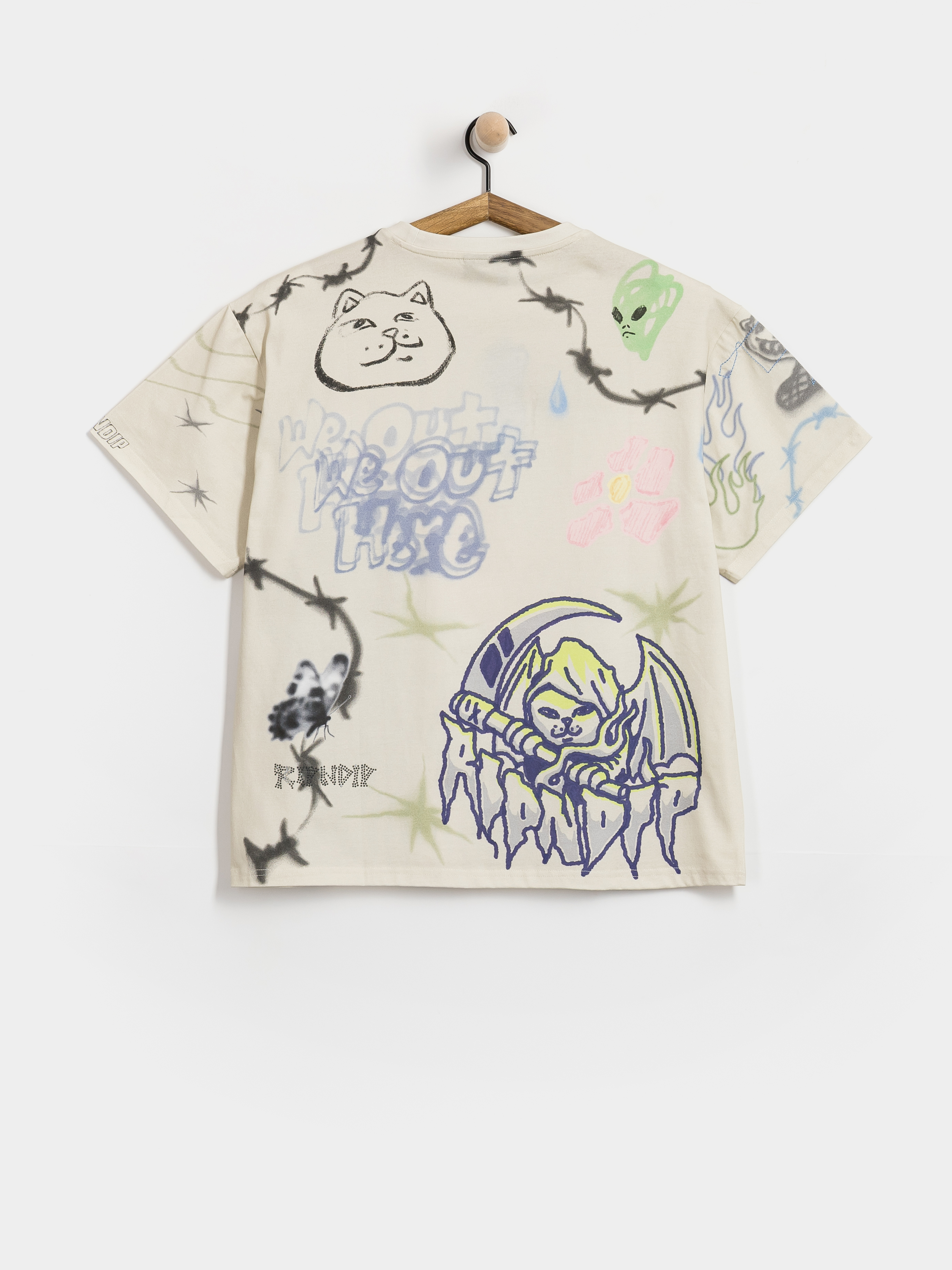 Tričko RipNDip Goosebumps (bone)