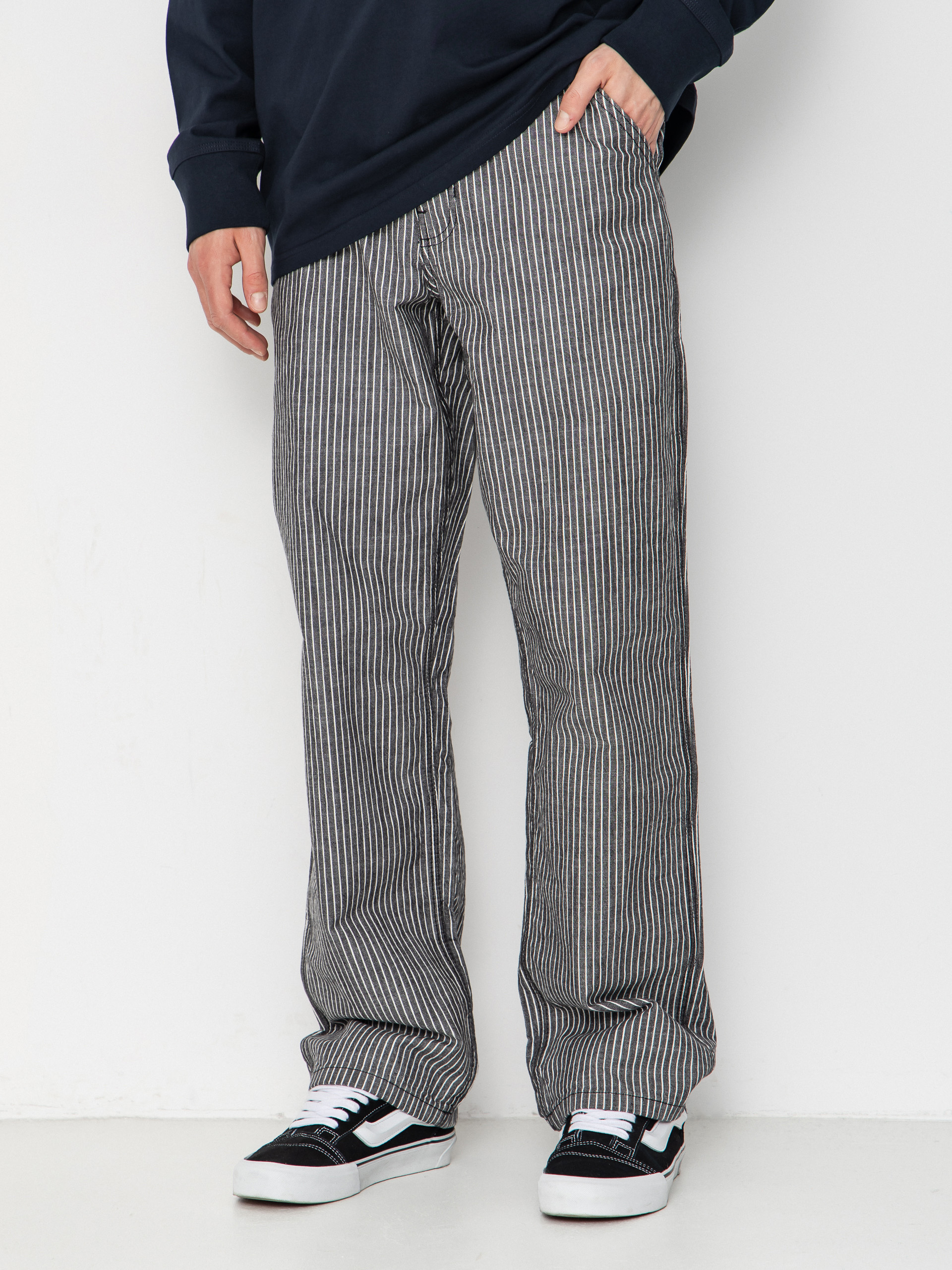 Nohavice Vans Chore Loose Stripe Denim (black/white)