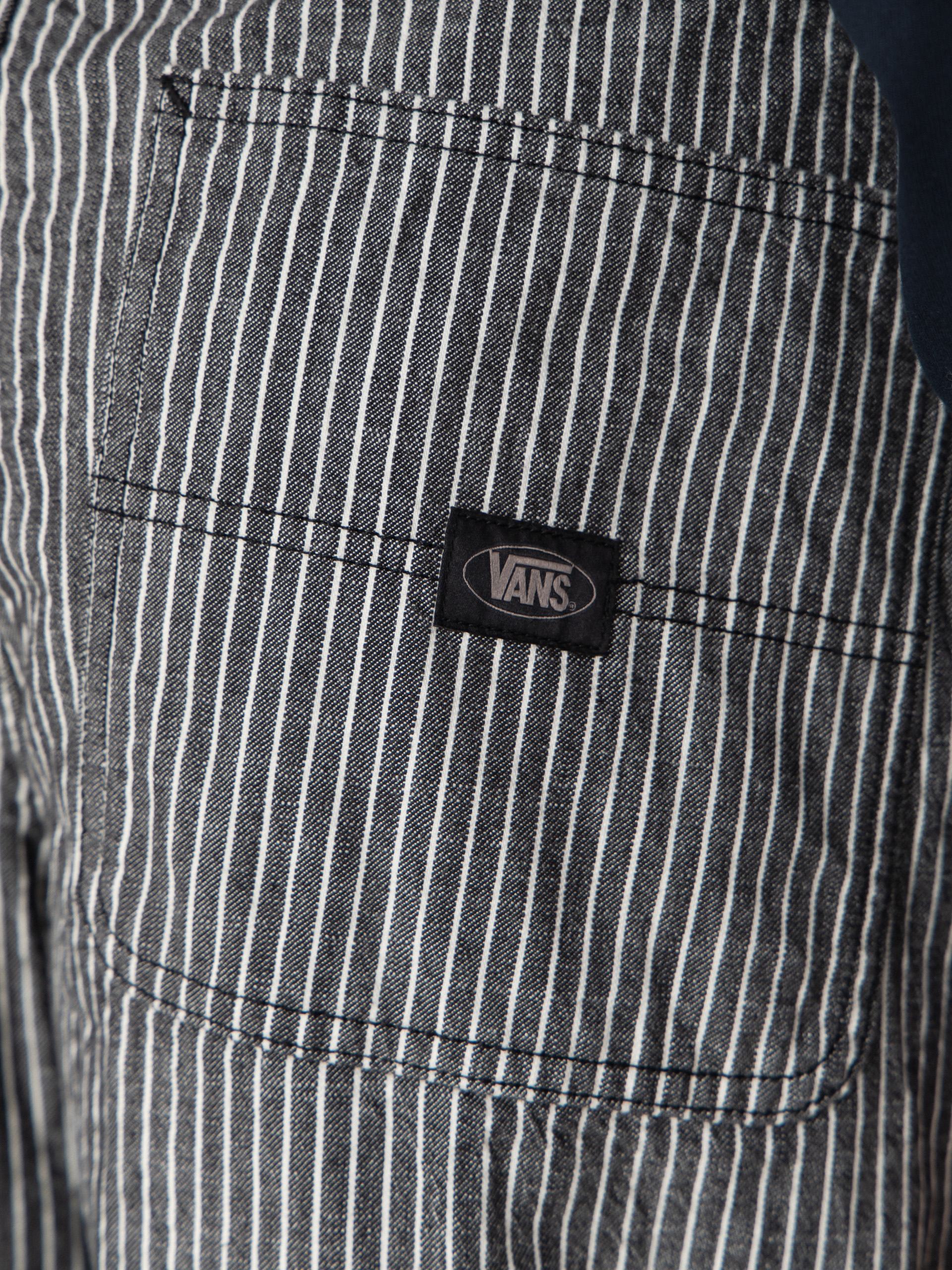 Nohavice Vans Chore Loose Stripe Denim (black/white)