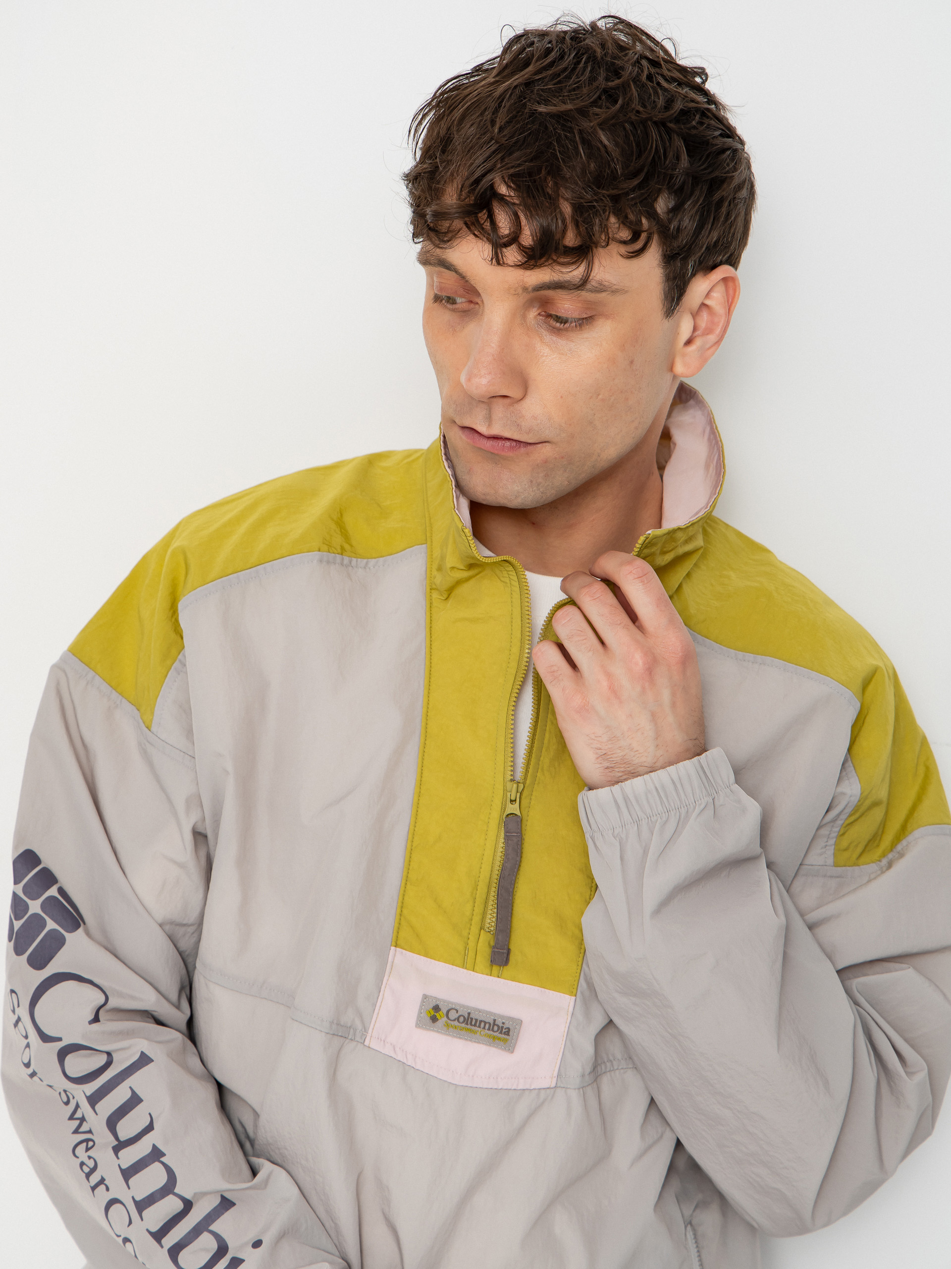 Bunda Columbia Riptide II Retro Windbreaker Anorak (flint grey/peppercorn/pink agate)