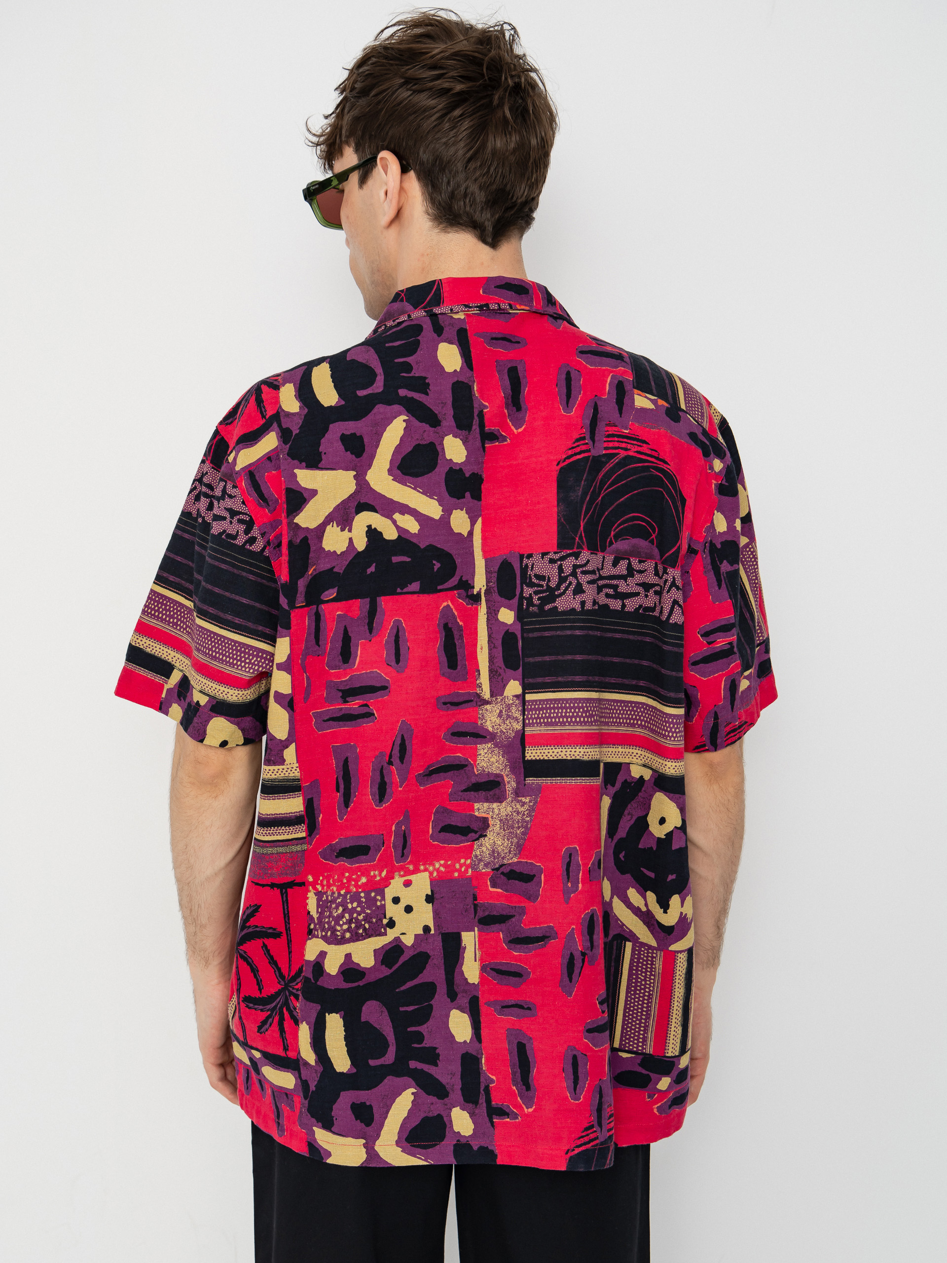 Košeľa Deus Ex Machina Freamon (melon red)