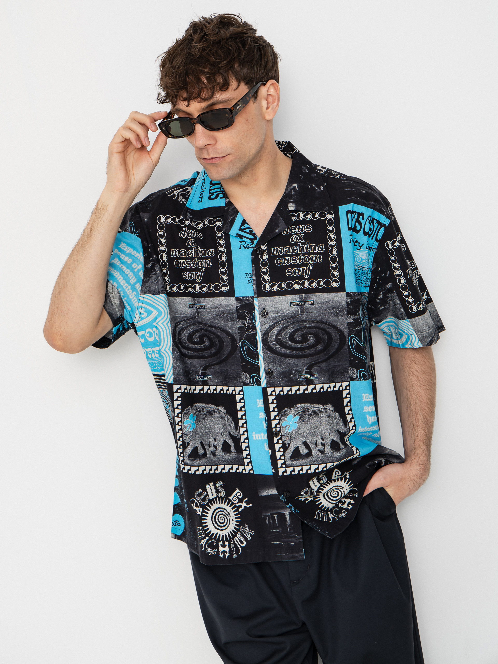 Košeľa Deus Ex Machina Washed Away (caviar)