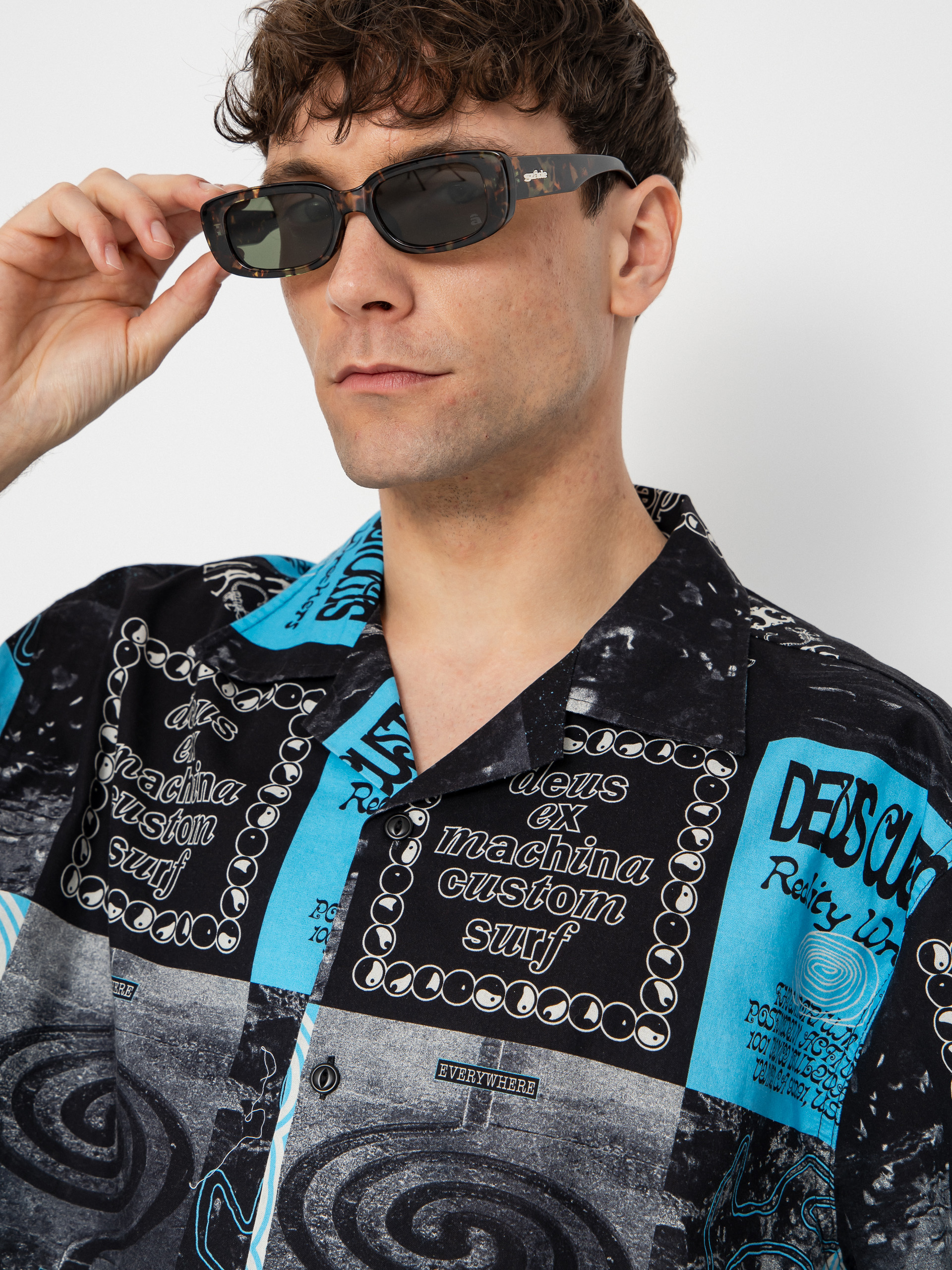 Košeľa Deus Ex Machina Washed Away (caviar)