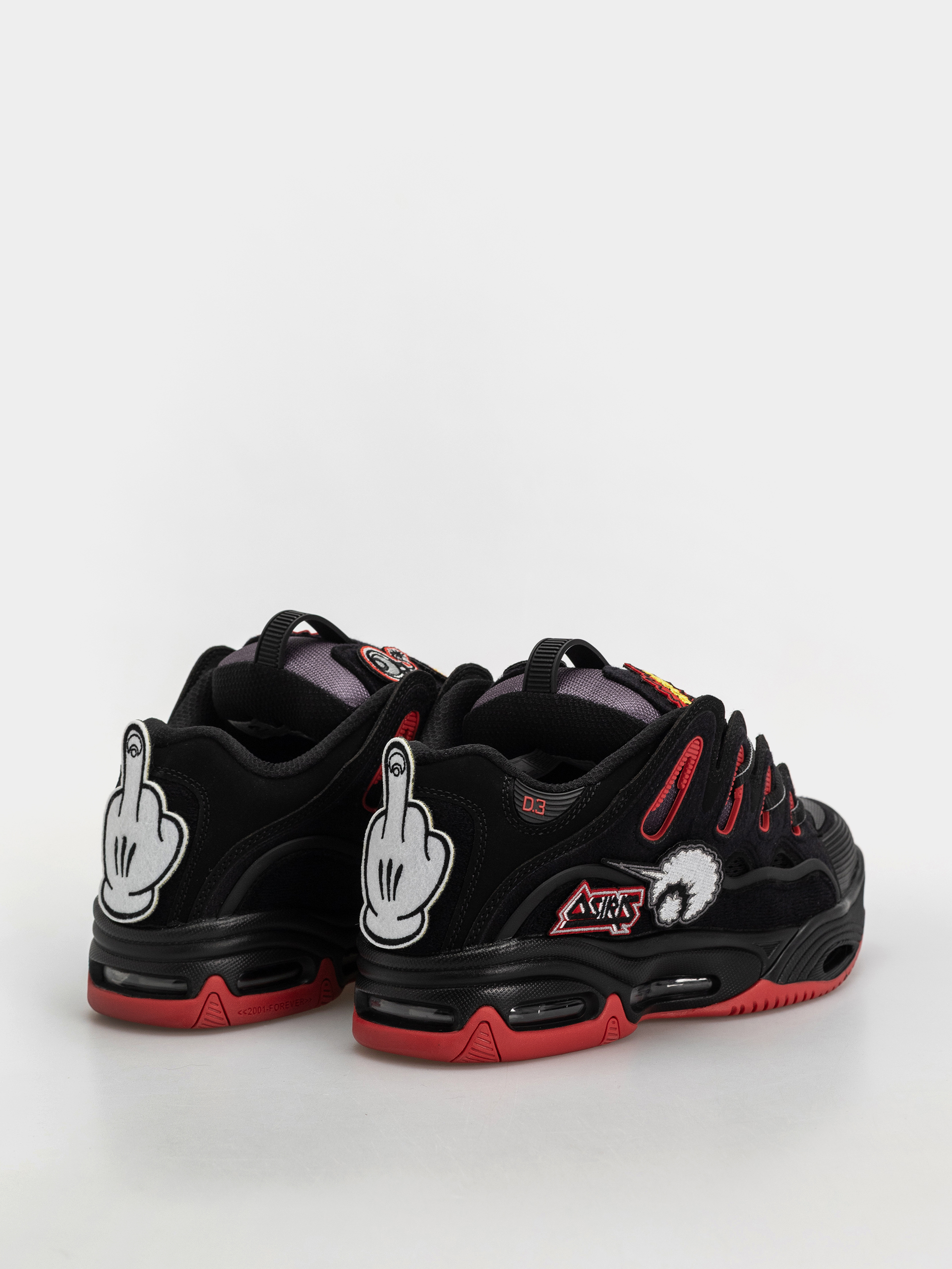 Topánky Osiris D3 2001 (black/red/velcro)
