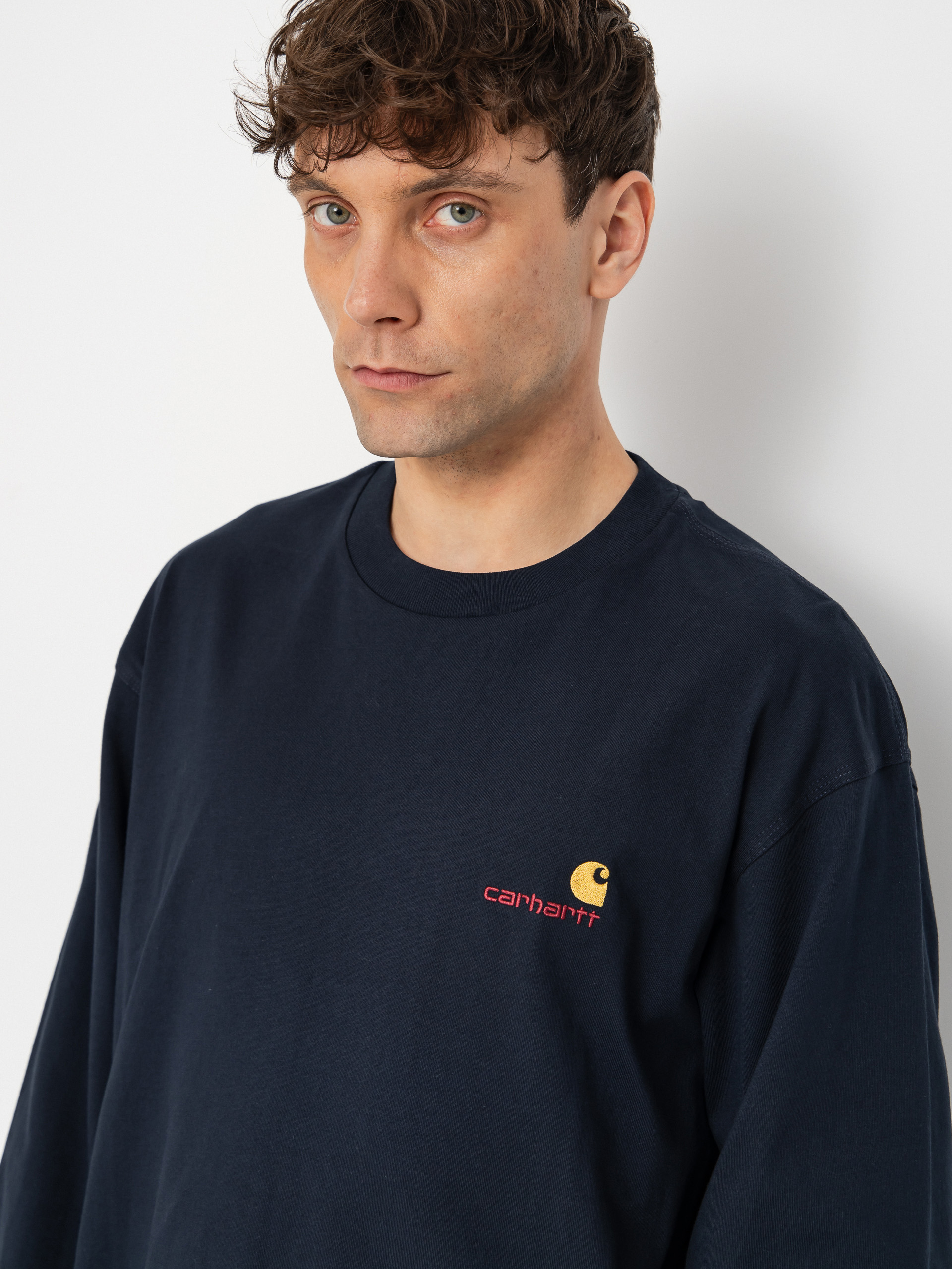 Triko Carhartt WIP American Script (deep night)