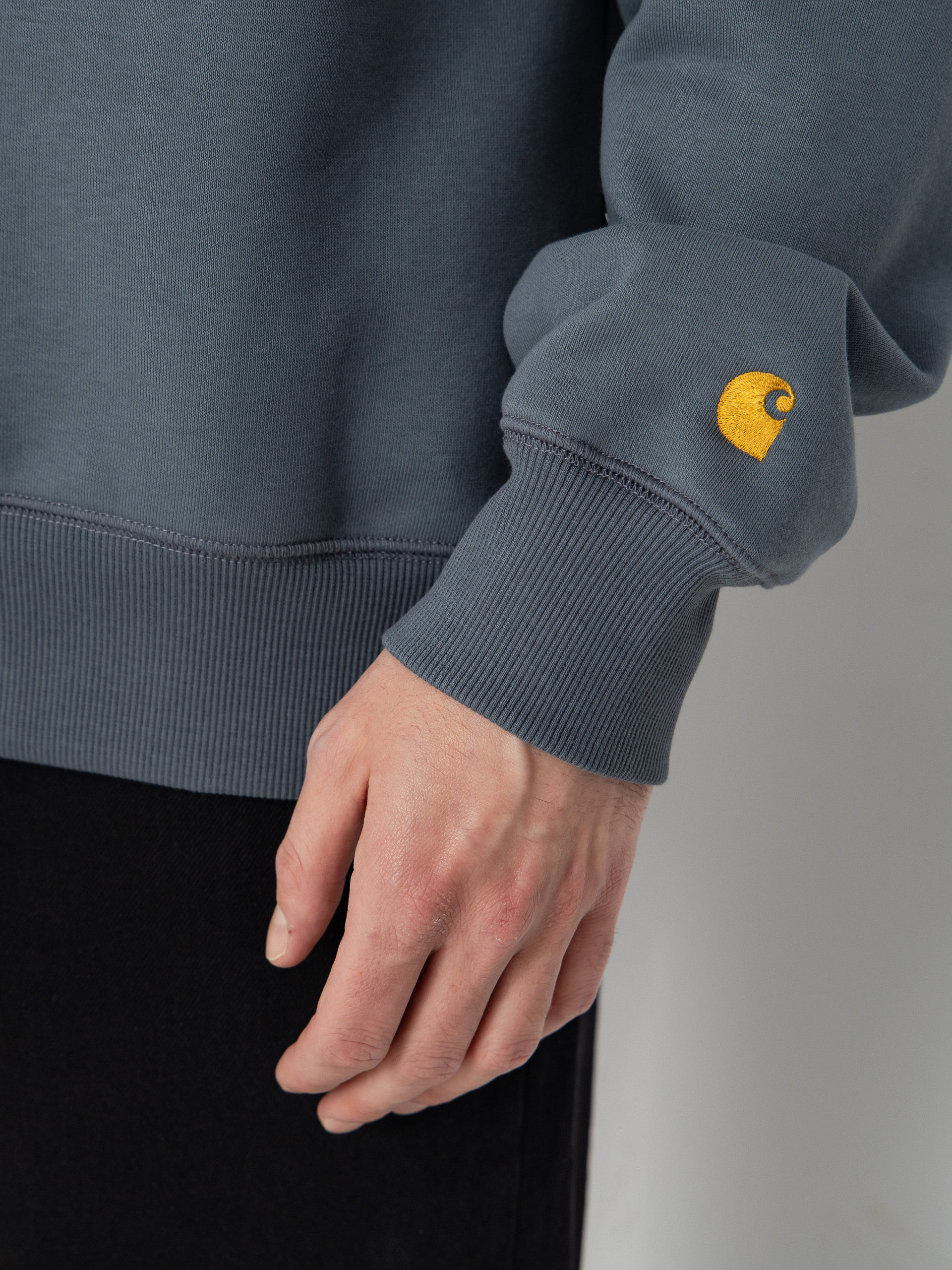 Mikina Carhartt WIP Chase (cozy blue/gold)