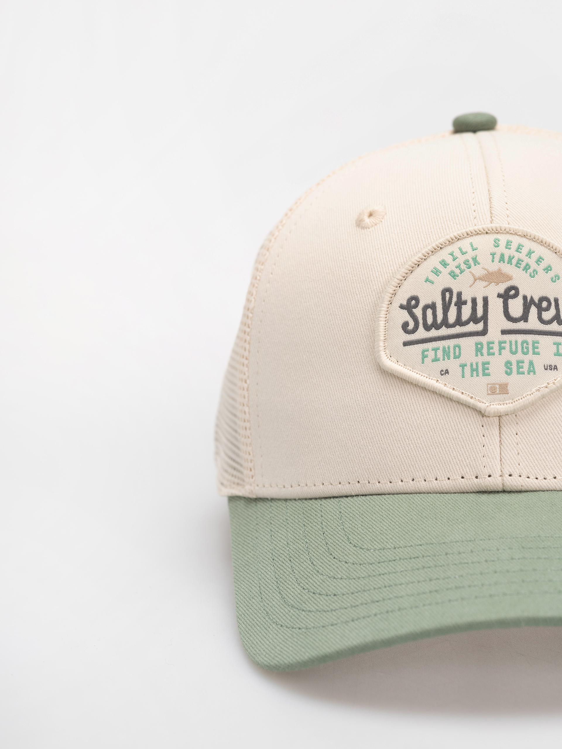 Šiltovka Salty Crew Border Trucker (off white/mid green)