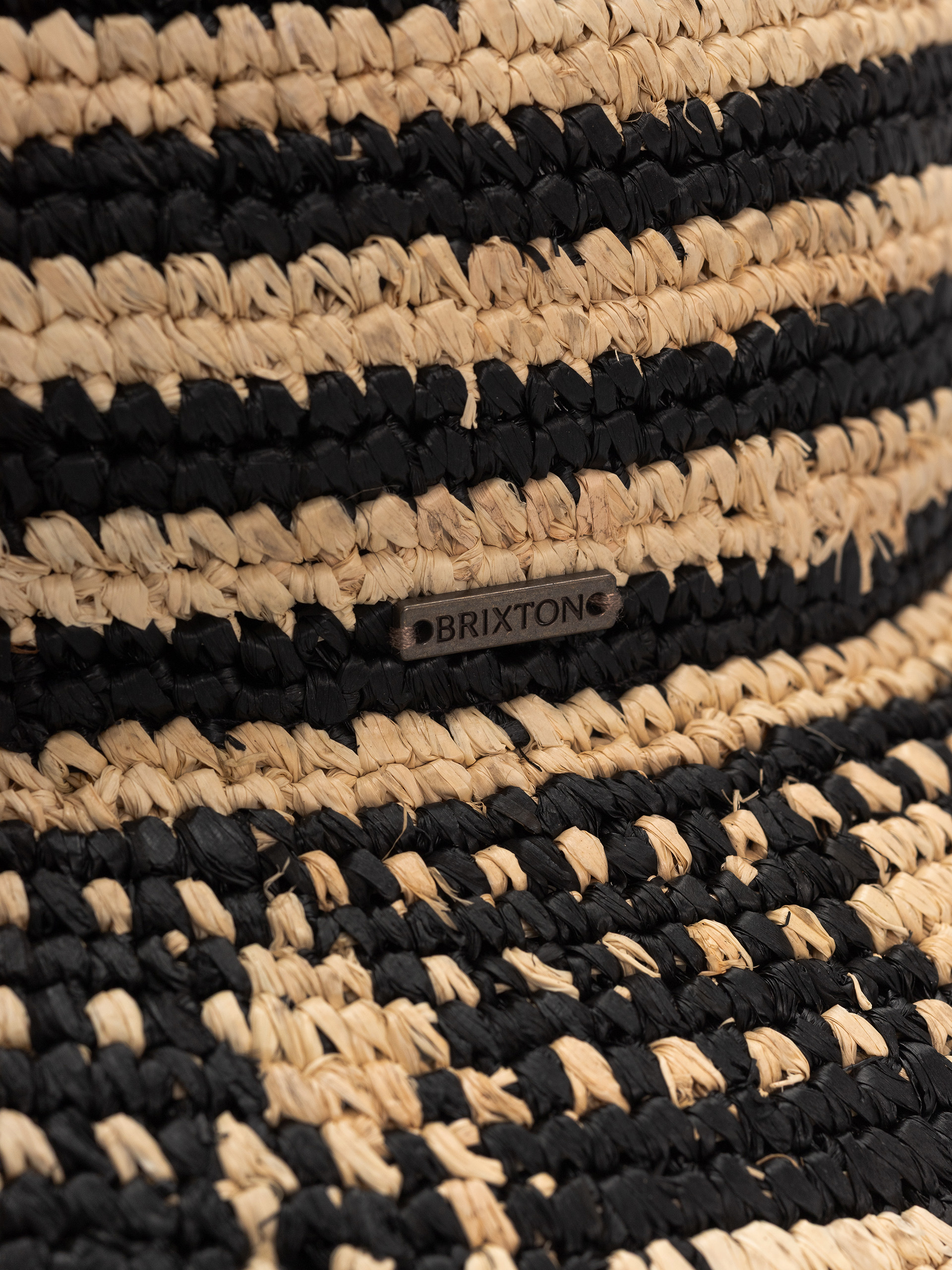 Klobúk Brixton Redding Packable Straw Wmn (black/natural)