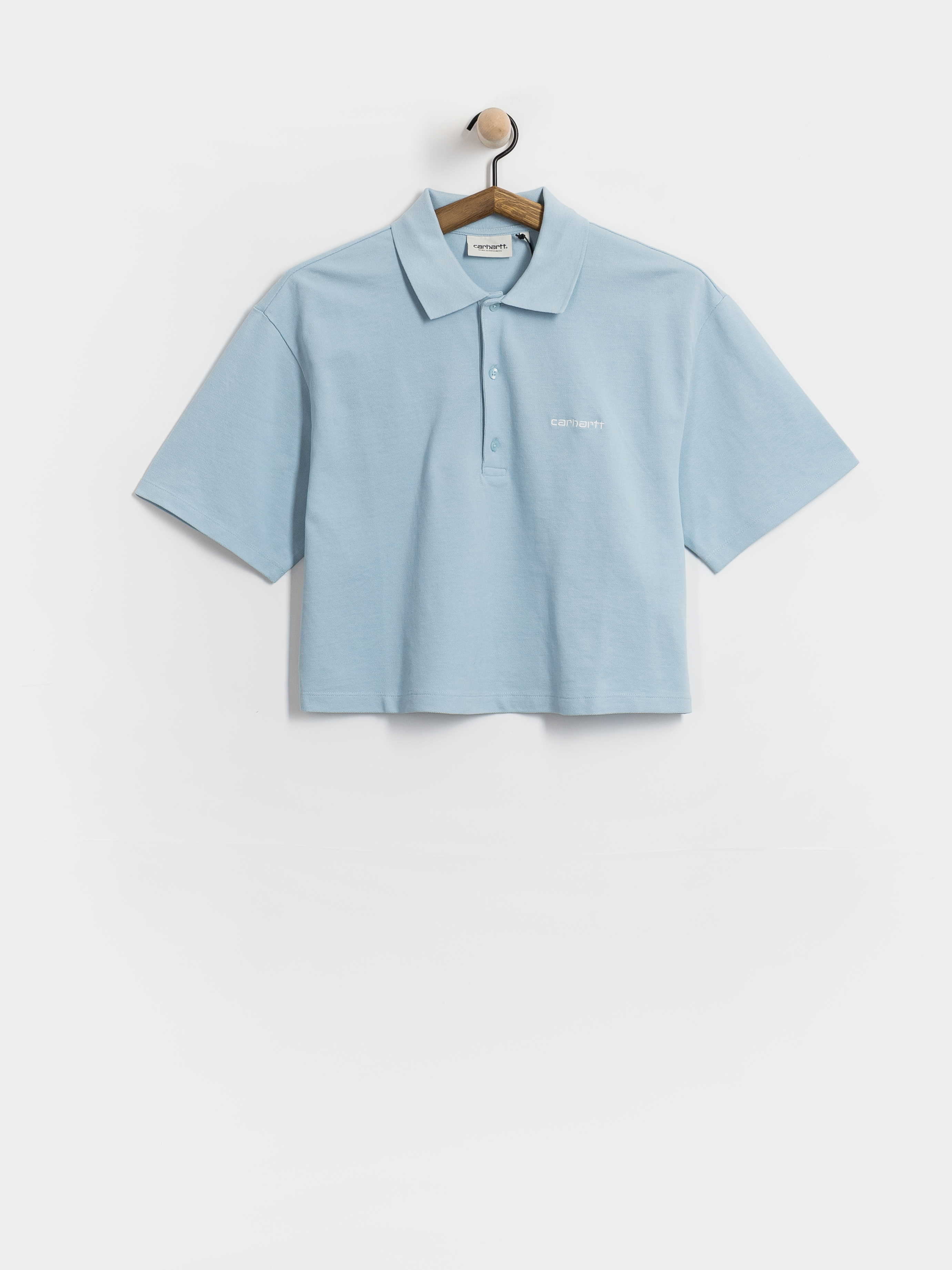 Tričko Carhartt WIP Script Polo Wmn (icaria/white)