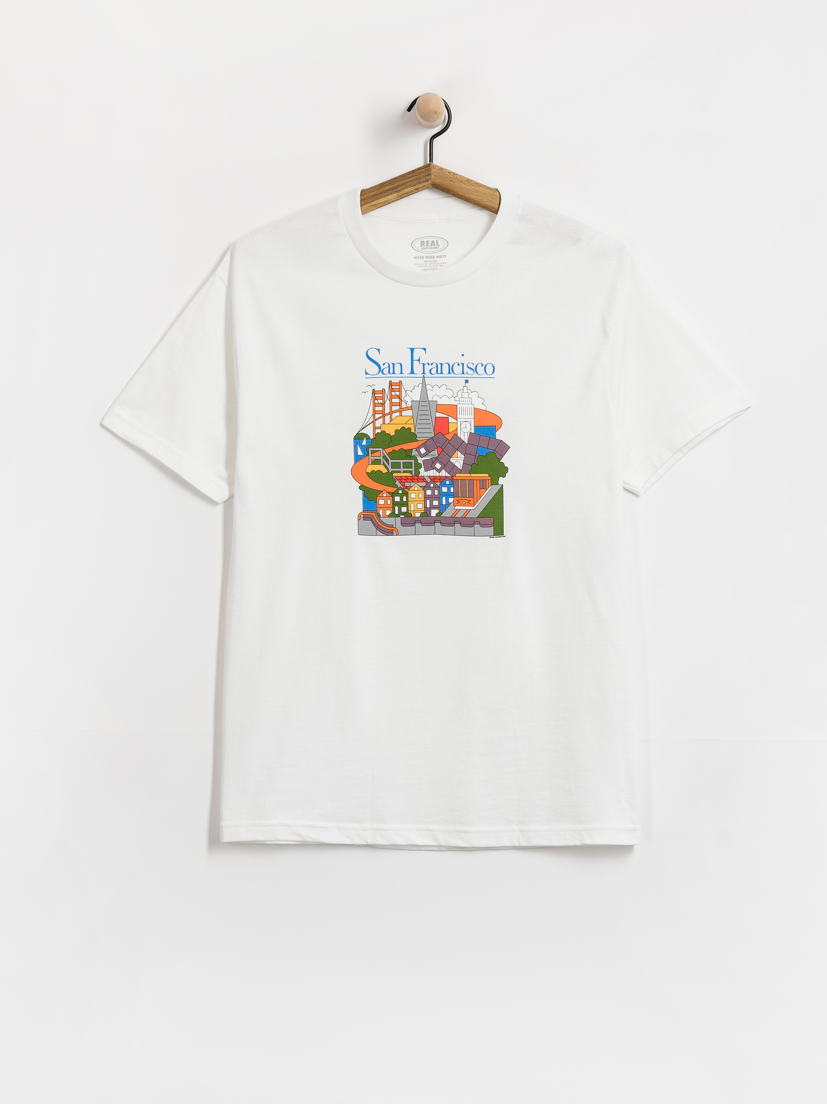 Tričko Real Sf Travel (white w/multi color print)