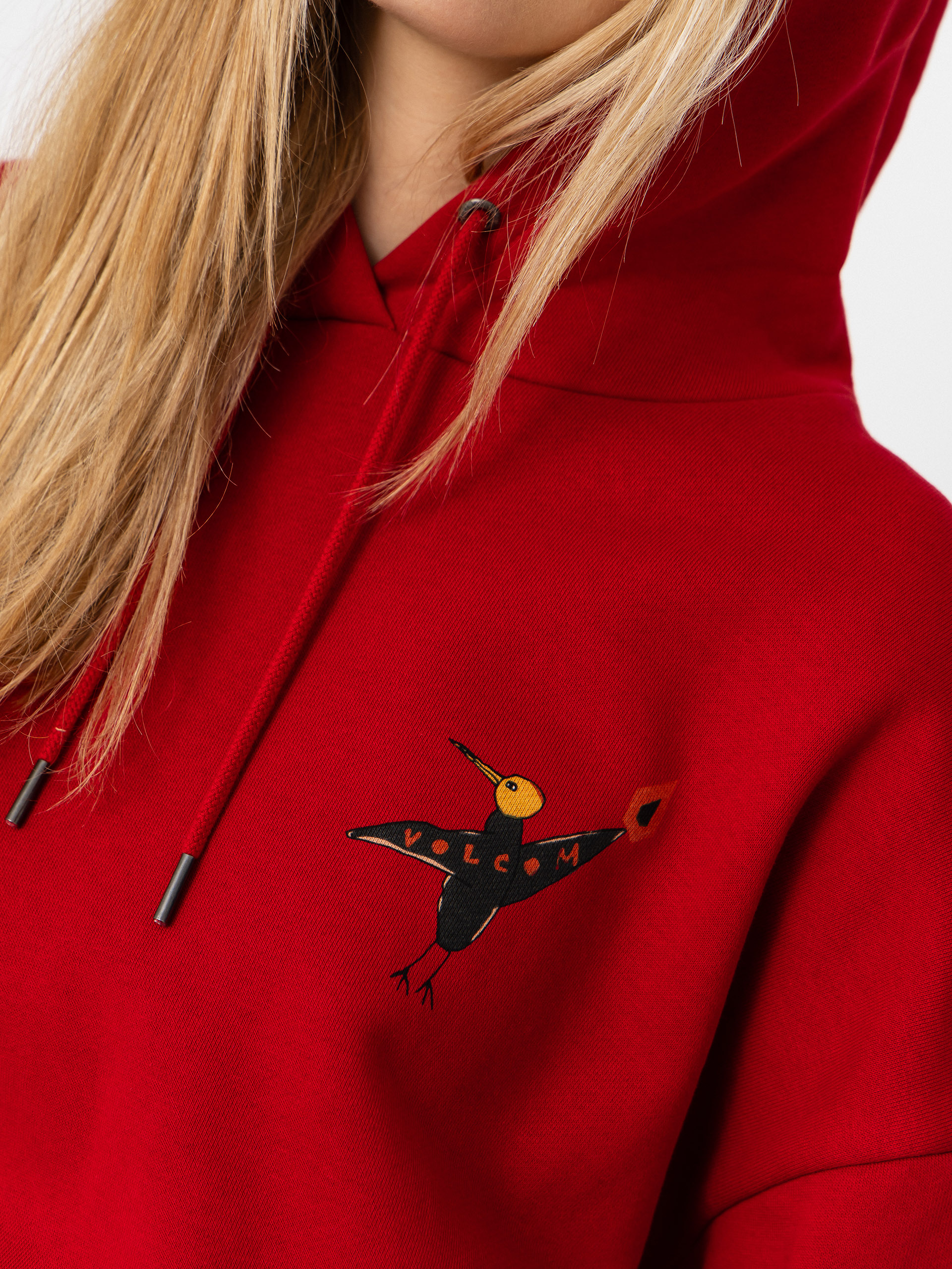 Mikina s kapucňou Volcom Moove On HD Wmn (deep red)