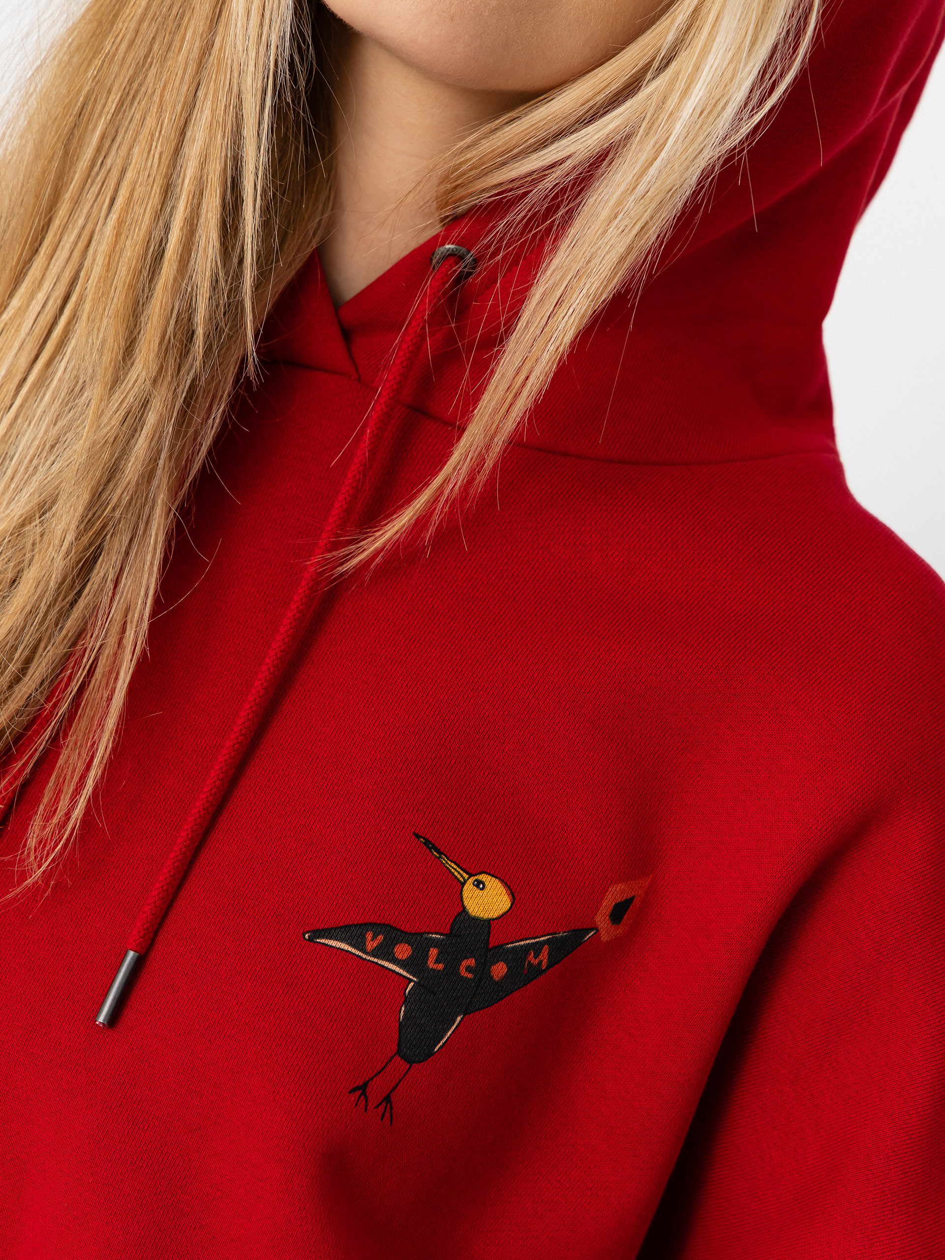 Mikina s kapucňou Volcom Moove On HD Wmn (deep red)