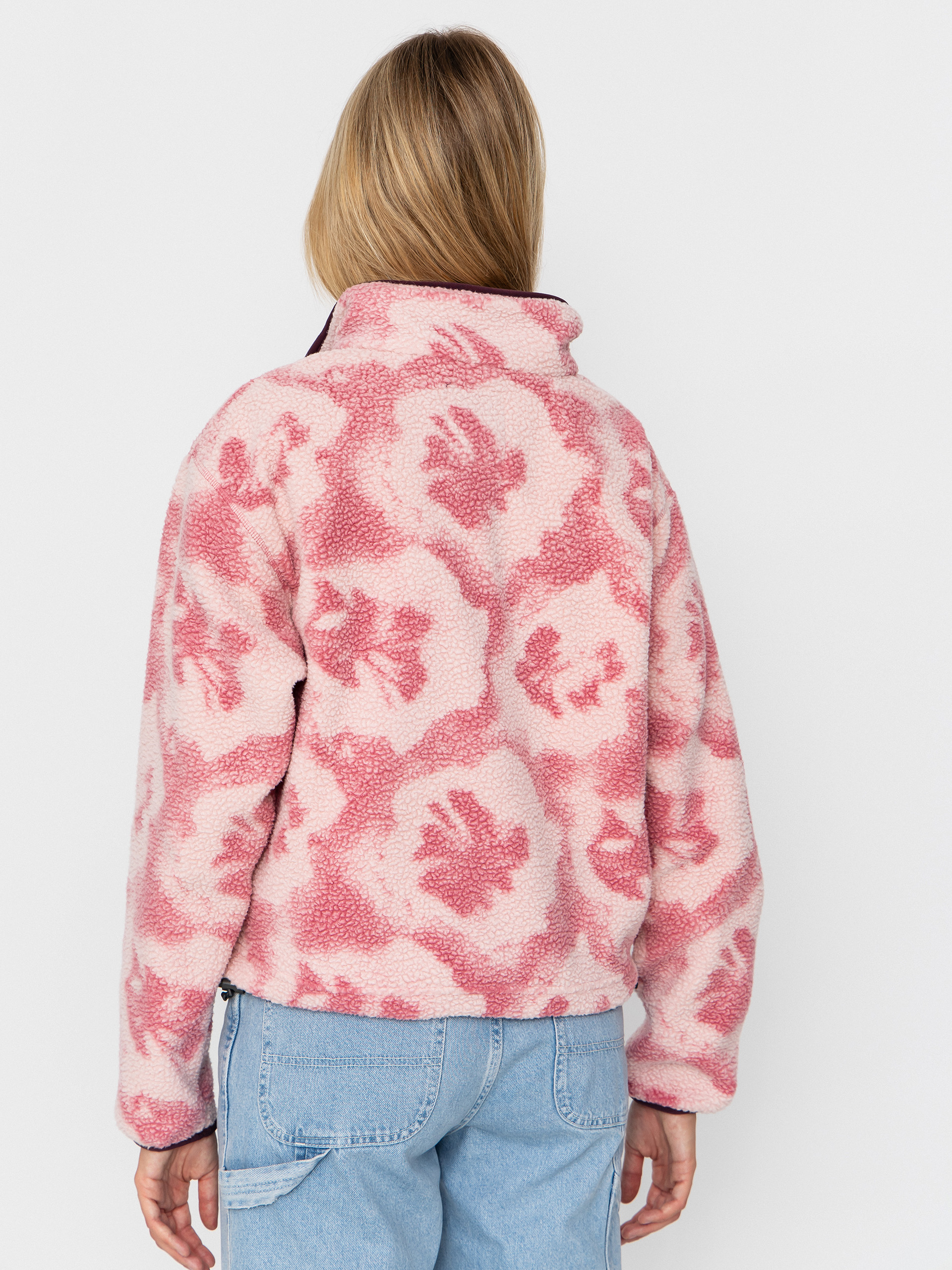 Dámsky Flísová mikina Columbia Helvetia II Printed Cropped Half Snap (rosette/sprayflower)