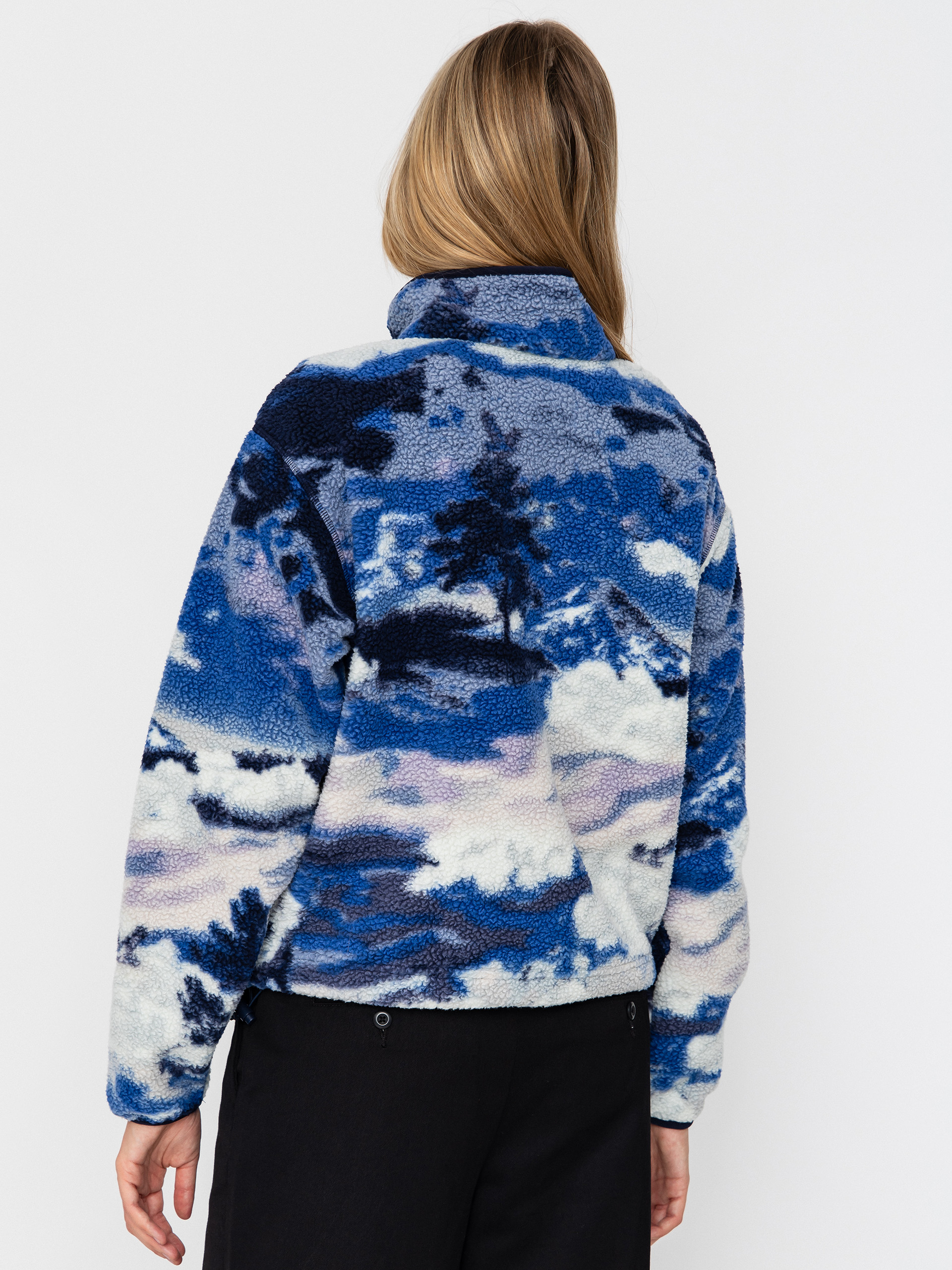 Dámsky Flísová mikina Columbia Helvetia II Printed Cropped Half Snap (nocturnal/dreaming)