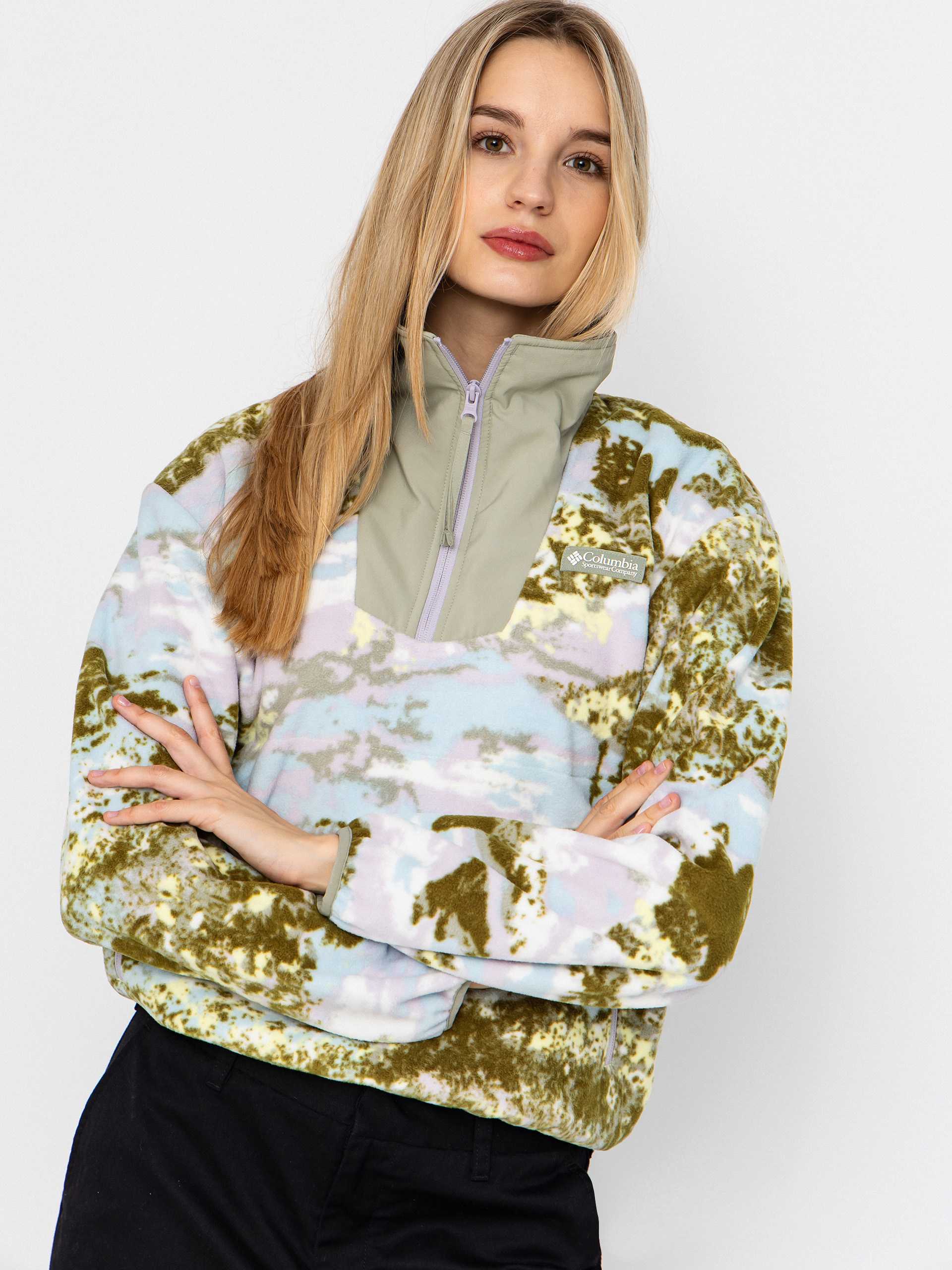Flísová mikina Columbia Sequoia Grove Printed Half Zip Wmn