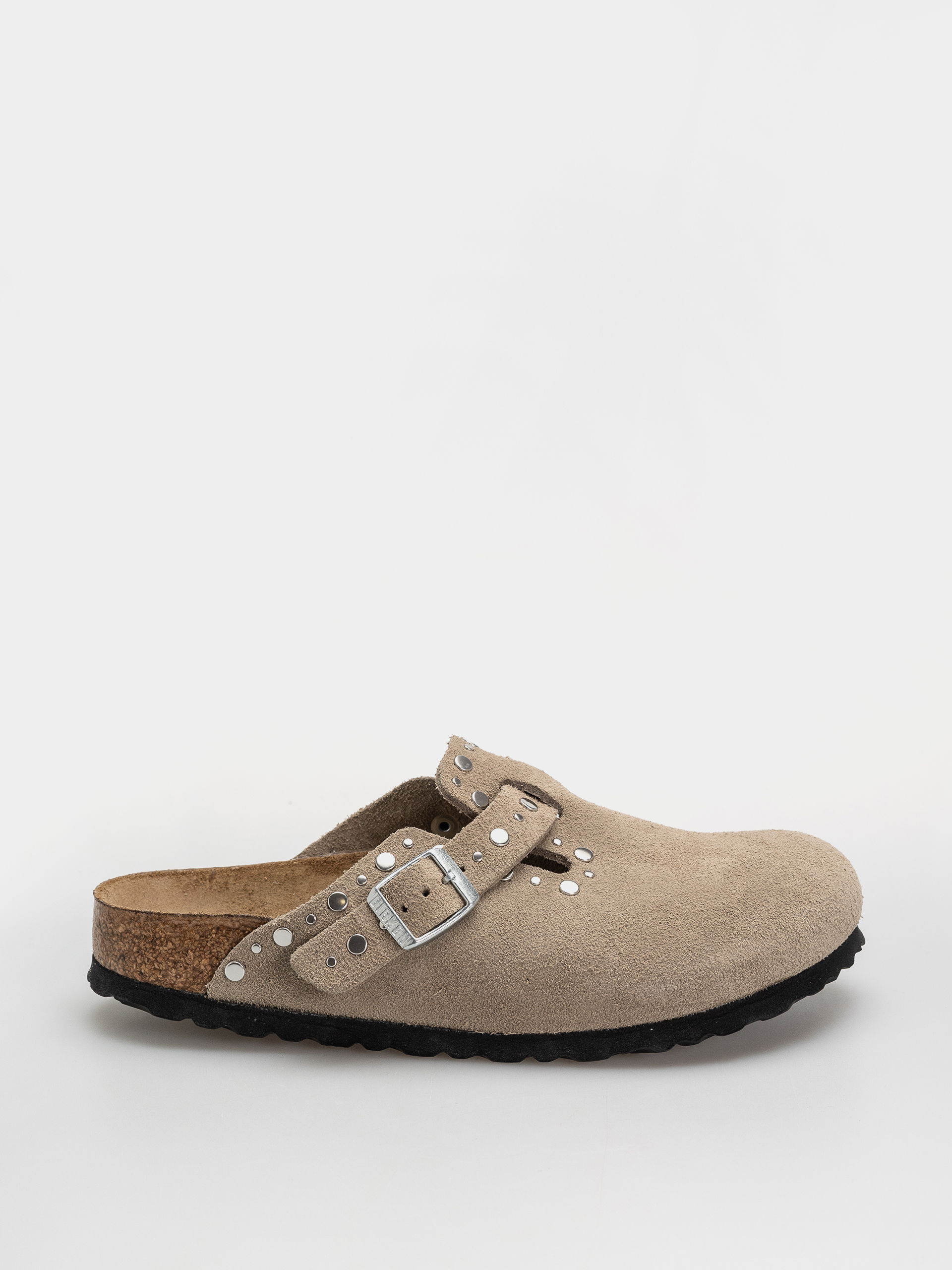 Šľapky Birkenstock Boston Rivets Suede Leather Narrow Wmn (taupe)