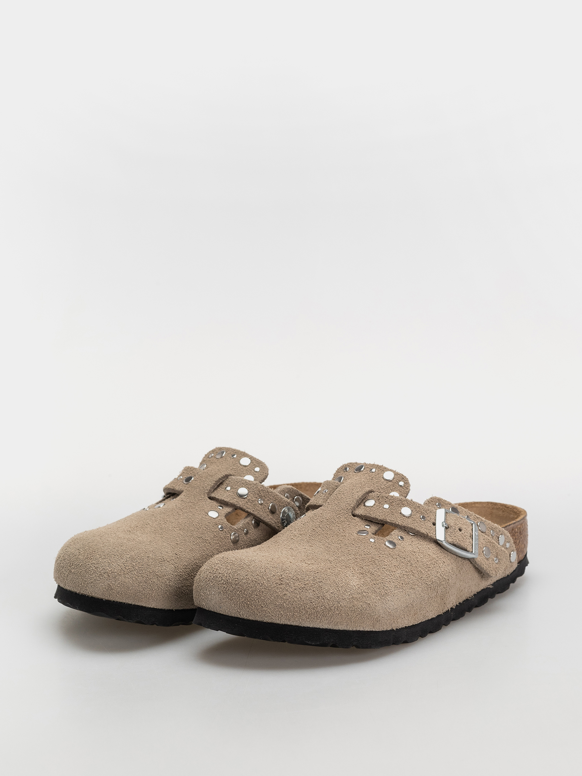 Šľapky Birkenstock Boston Rivets Suede Leather Narrow Wmn (taupe)