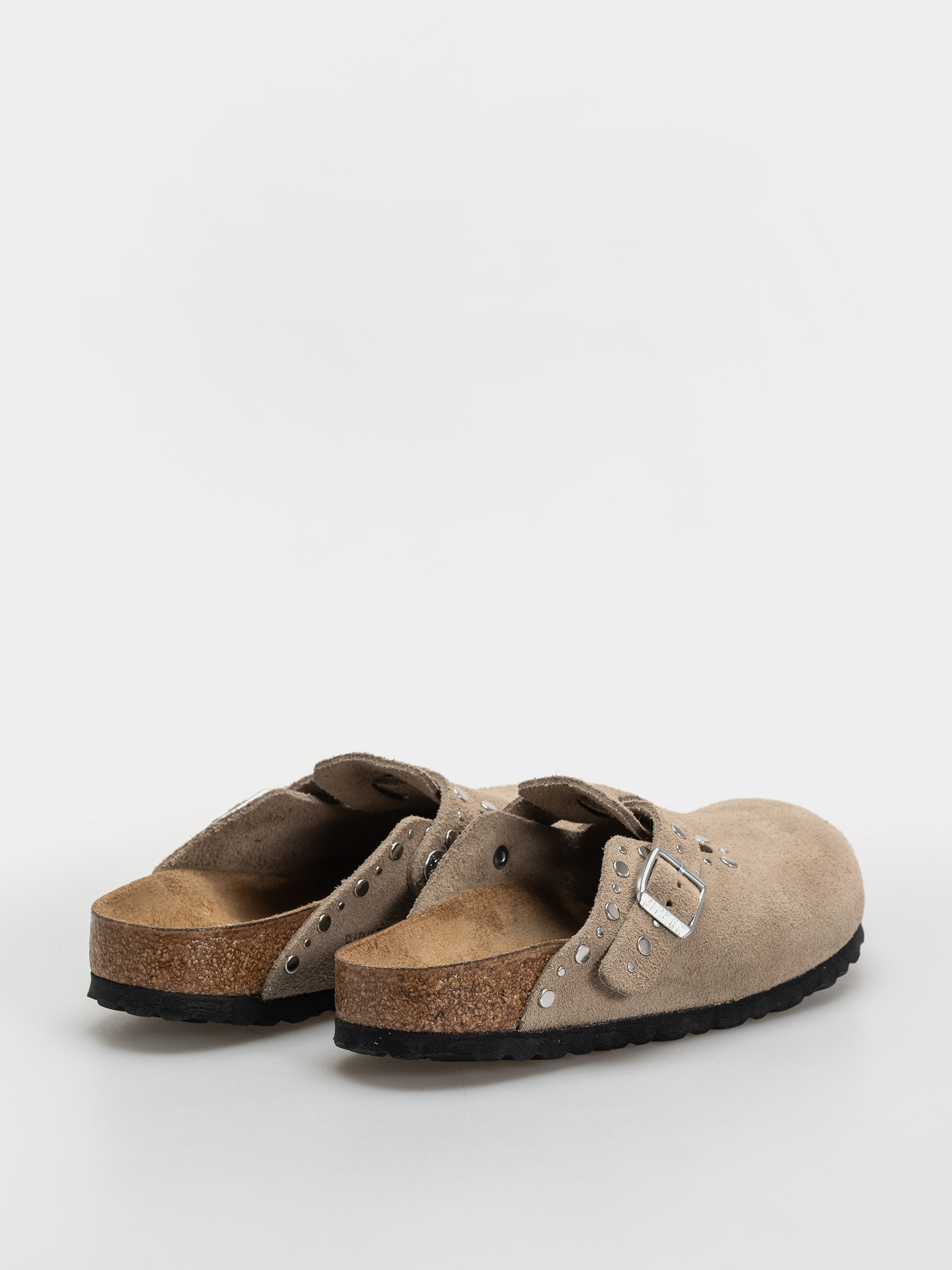 Šľapky Birkenstock Boston Rivets Suede Leather Narrow Wmn (taupe)