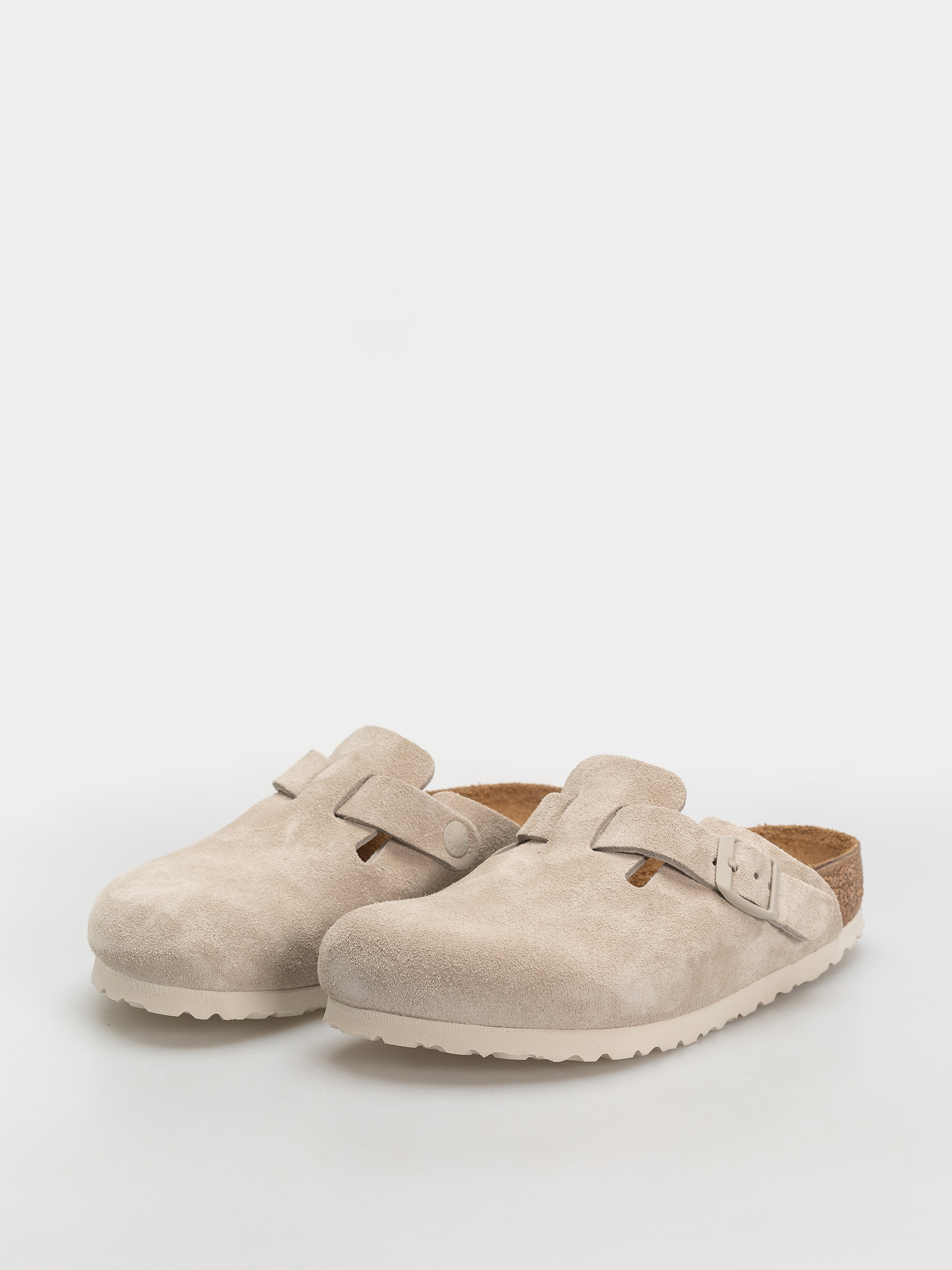 Šľapky Birkenstock Boston Suede Leather Narrow (oyster)