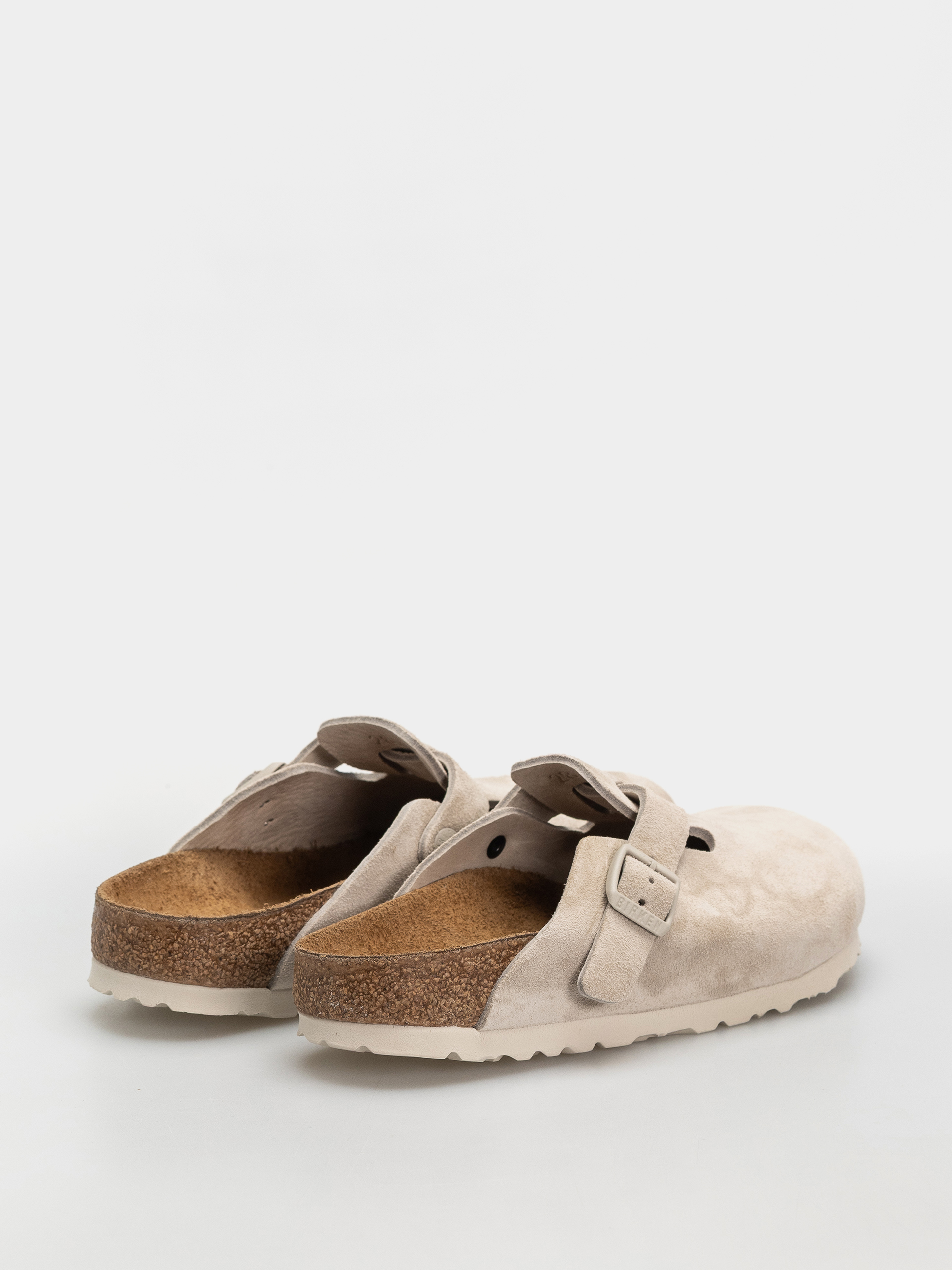 Šľapky Birkenstock Boston Suede Leather Narrow (oyster)