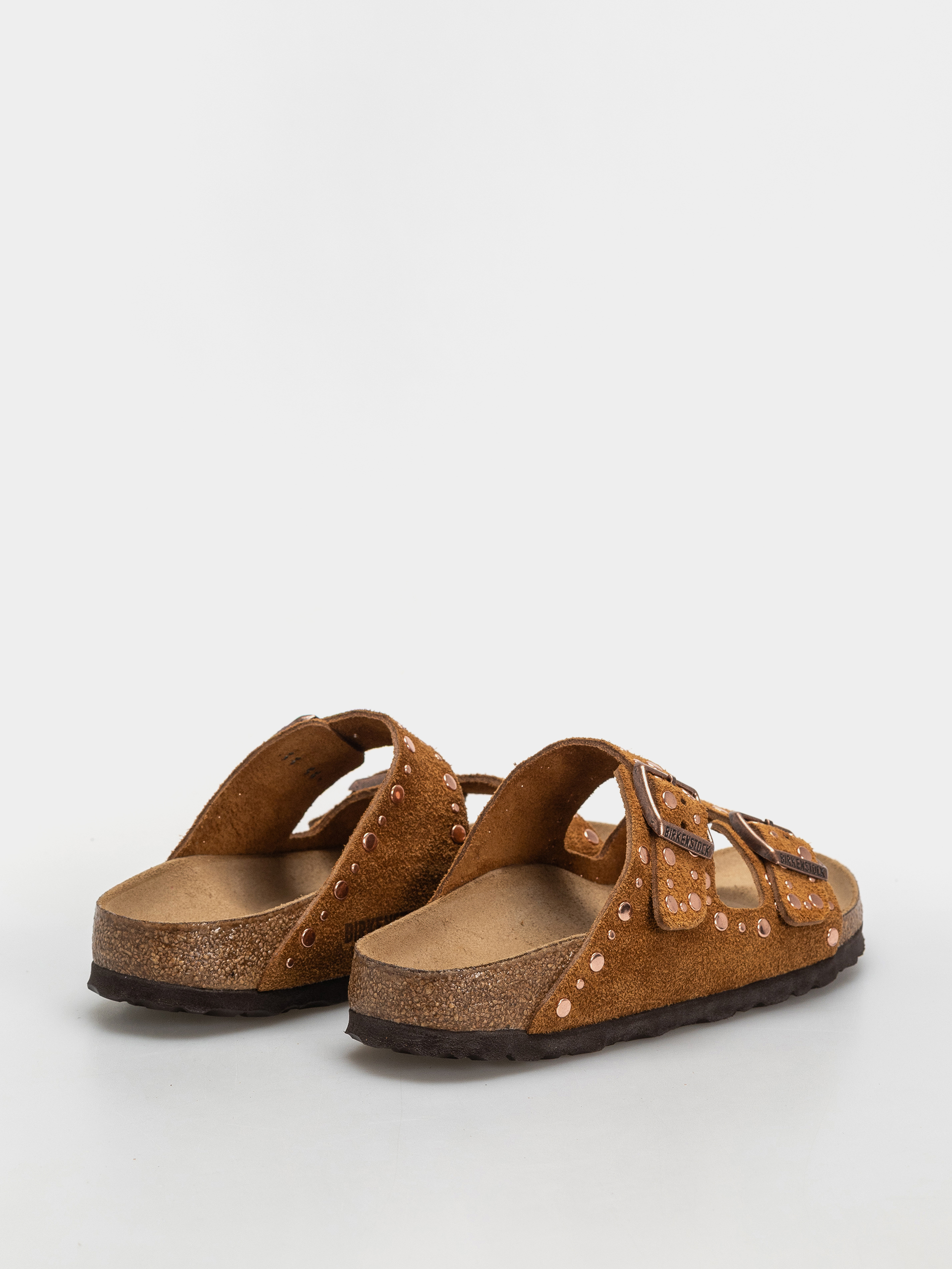 Šľapky Birkenstock Arizona Rivets Suede Leather Narrow Wmn (mink)