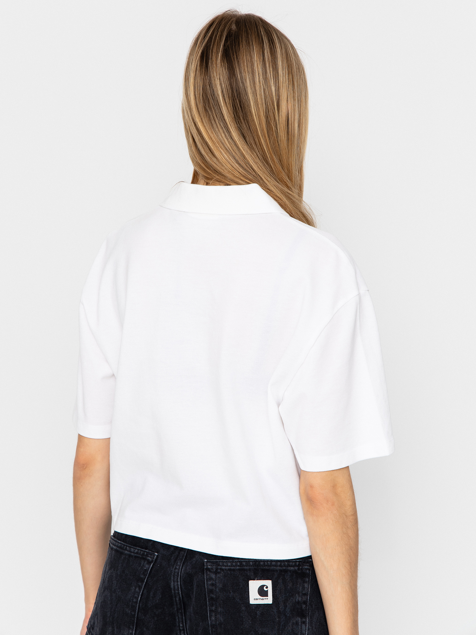 Tričko Carhartt WIP Script Polo Wmn (white/black)