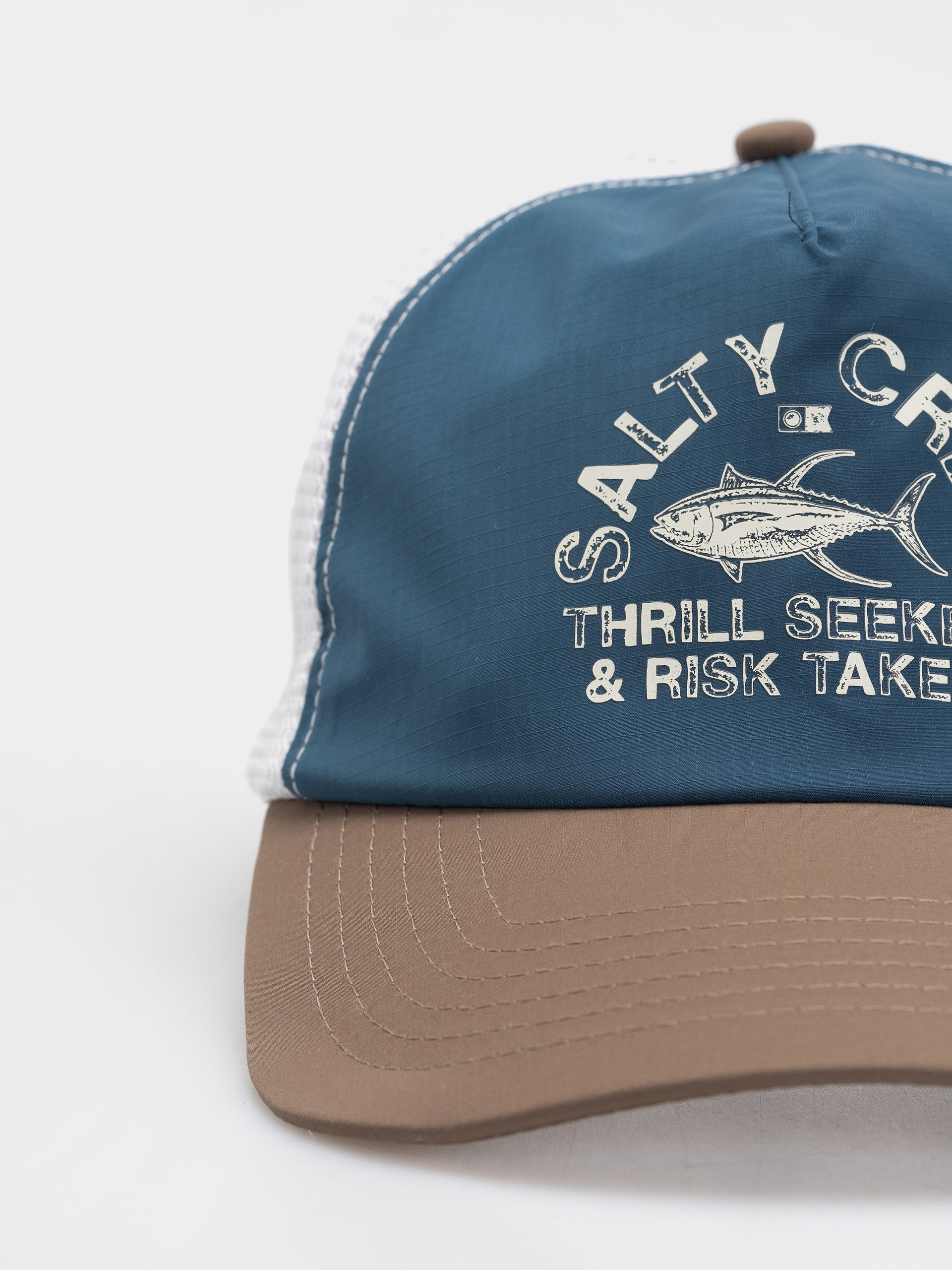 Šiltovka Salty Crew Stamped Trucker (deep ocean/brown)
