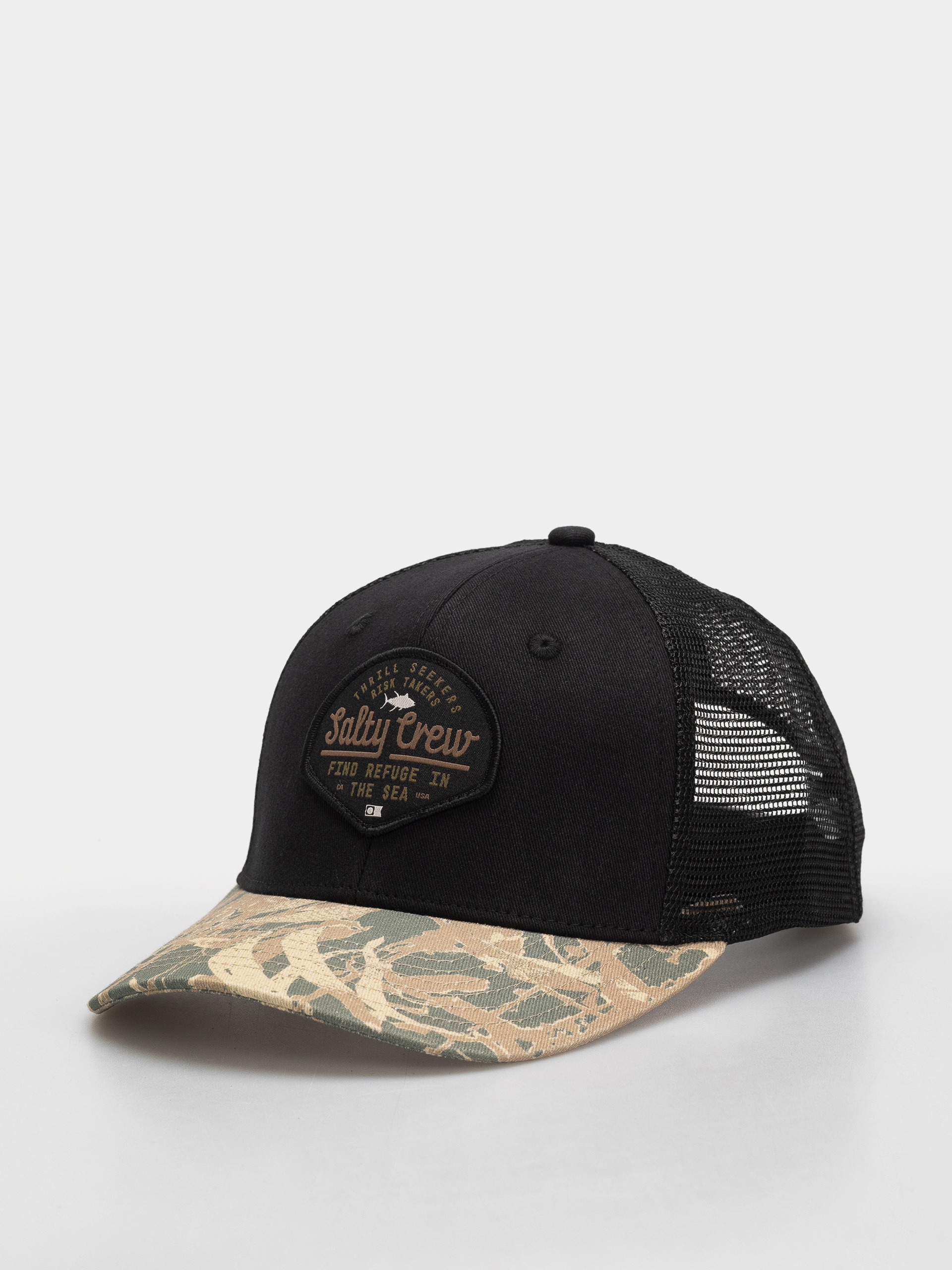Šiltovka Salty Crew Border Trucker (black camo)