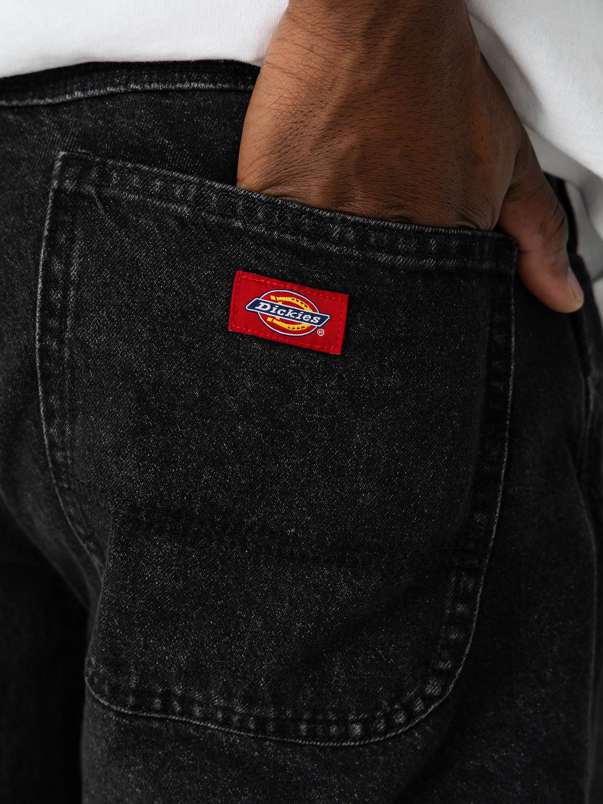 Nohavice Dickies 958 Baggy Tapered Work (black wash faded)
