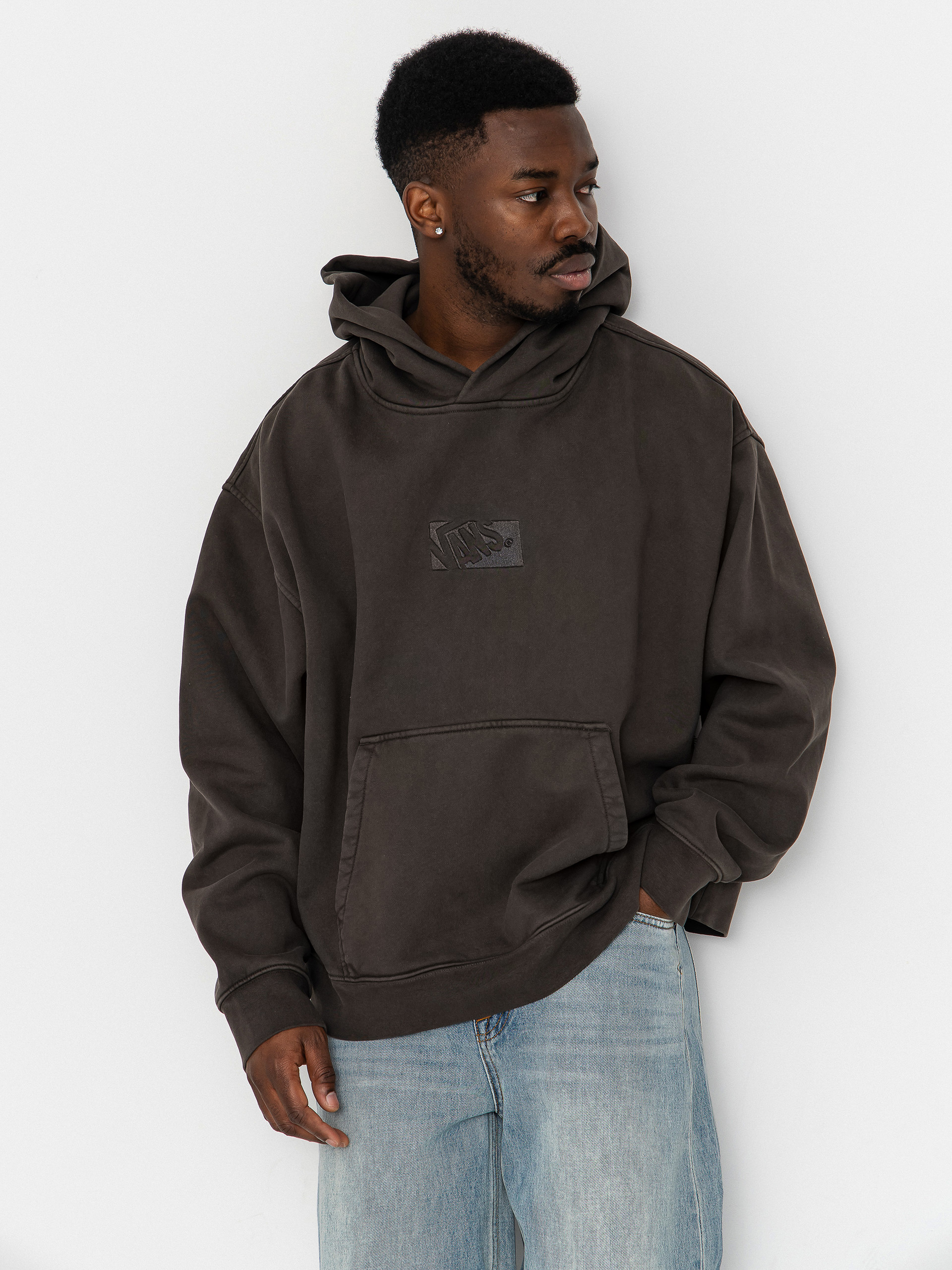 Mikina s kapucu0148ou Vans Premium HD (faded black)