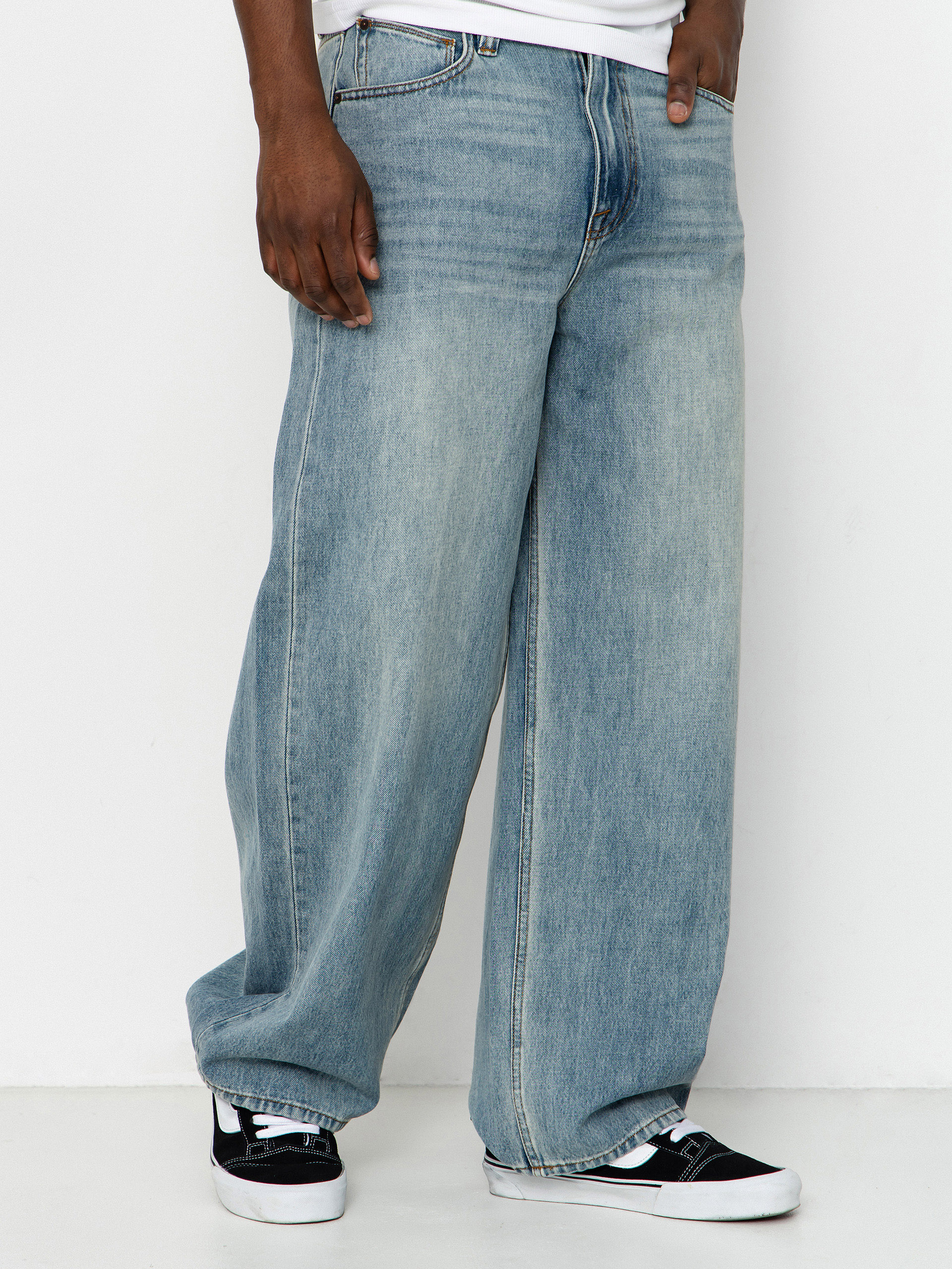 Nohavice Volcom Beeggys Wmn (dusty blue wash)