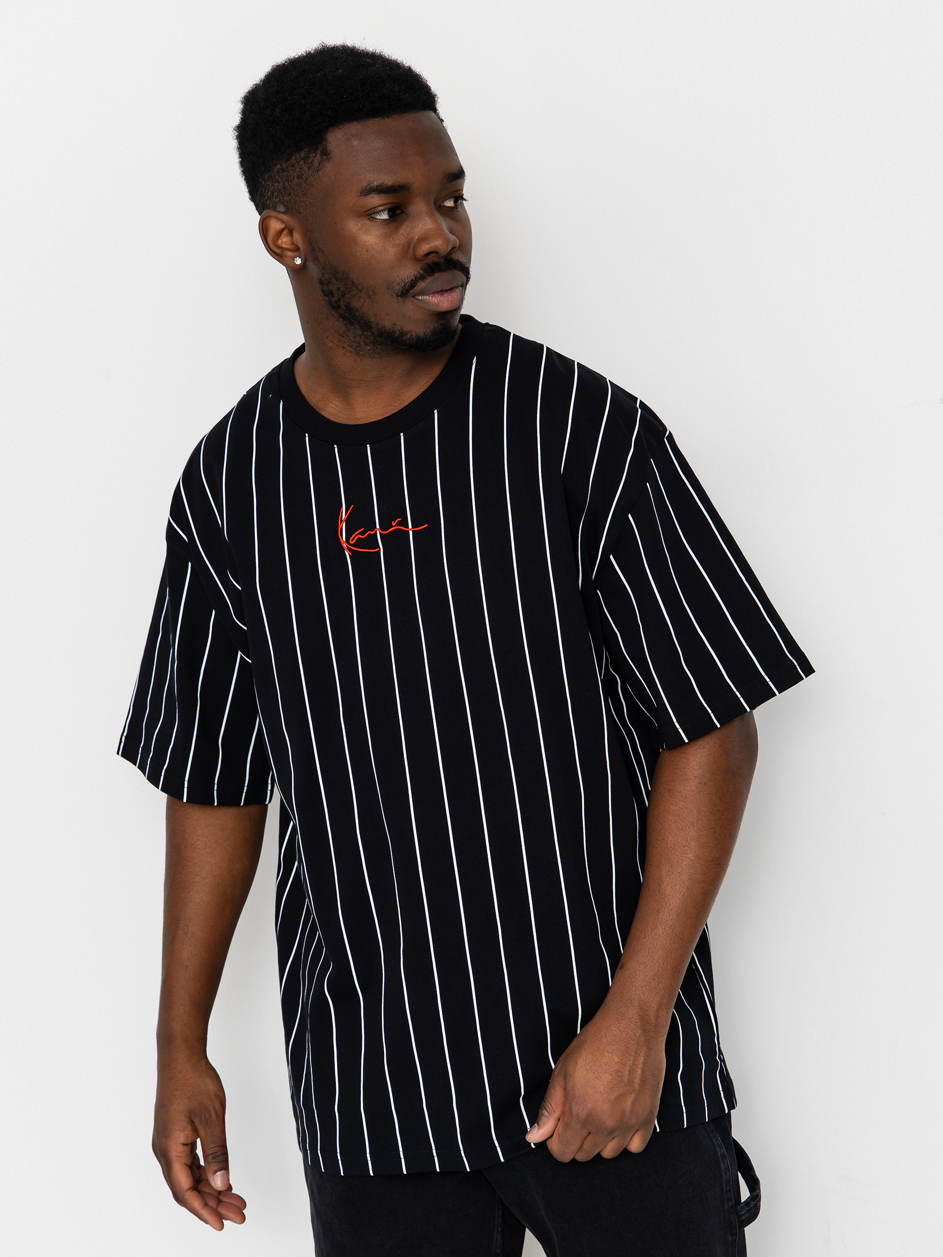 Triu010dko Karl Kani Small Signature Pinstripe (black/white)