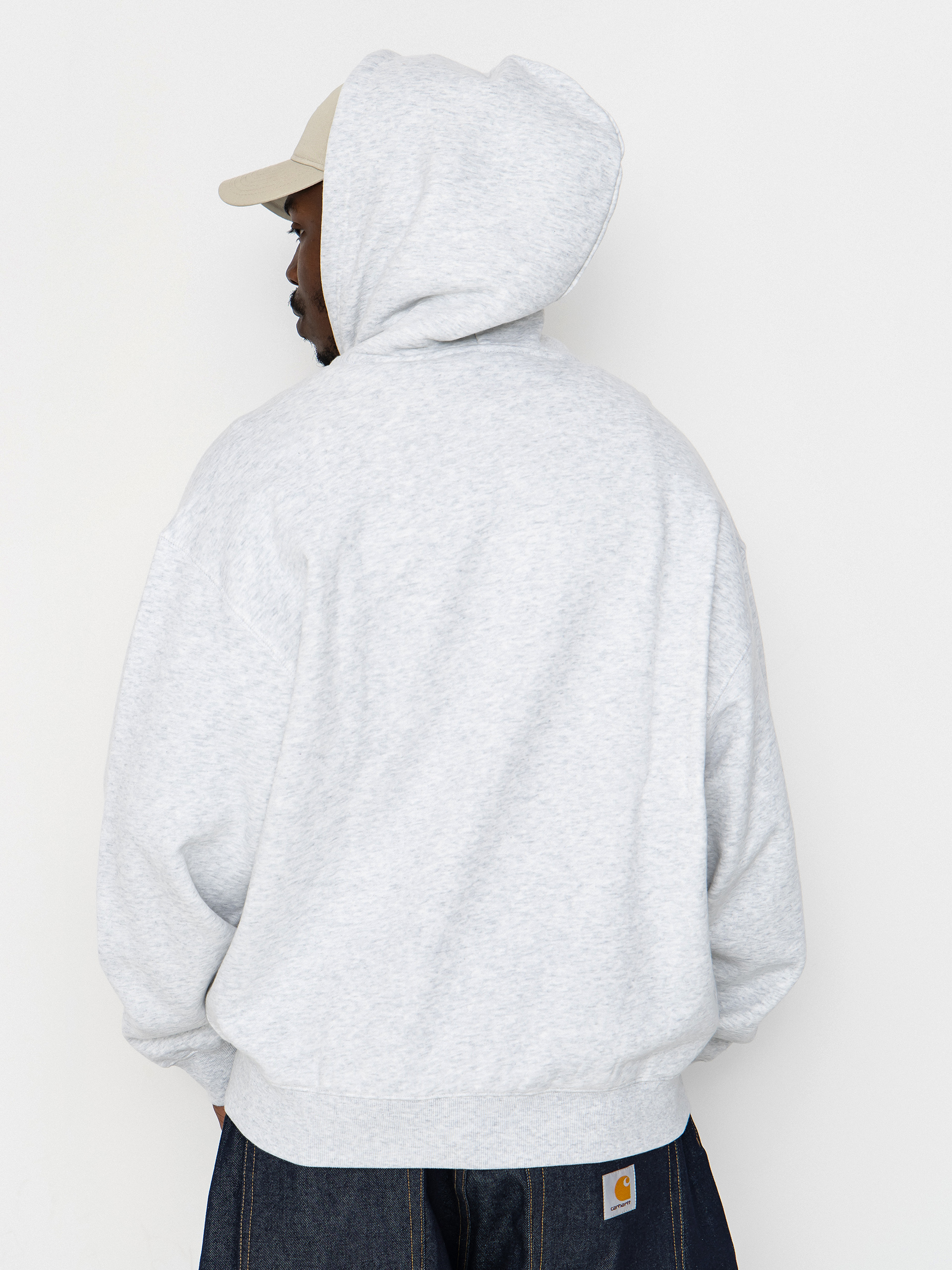 Mikina s kapucňou Carhartt WIP WIP Label ZHD (ash heather)