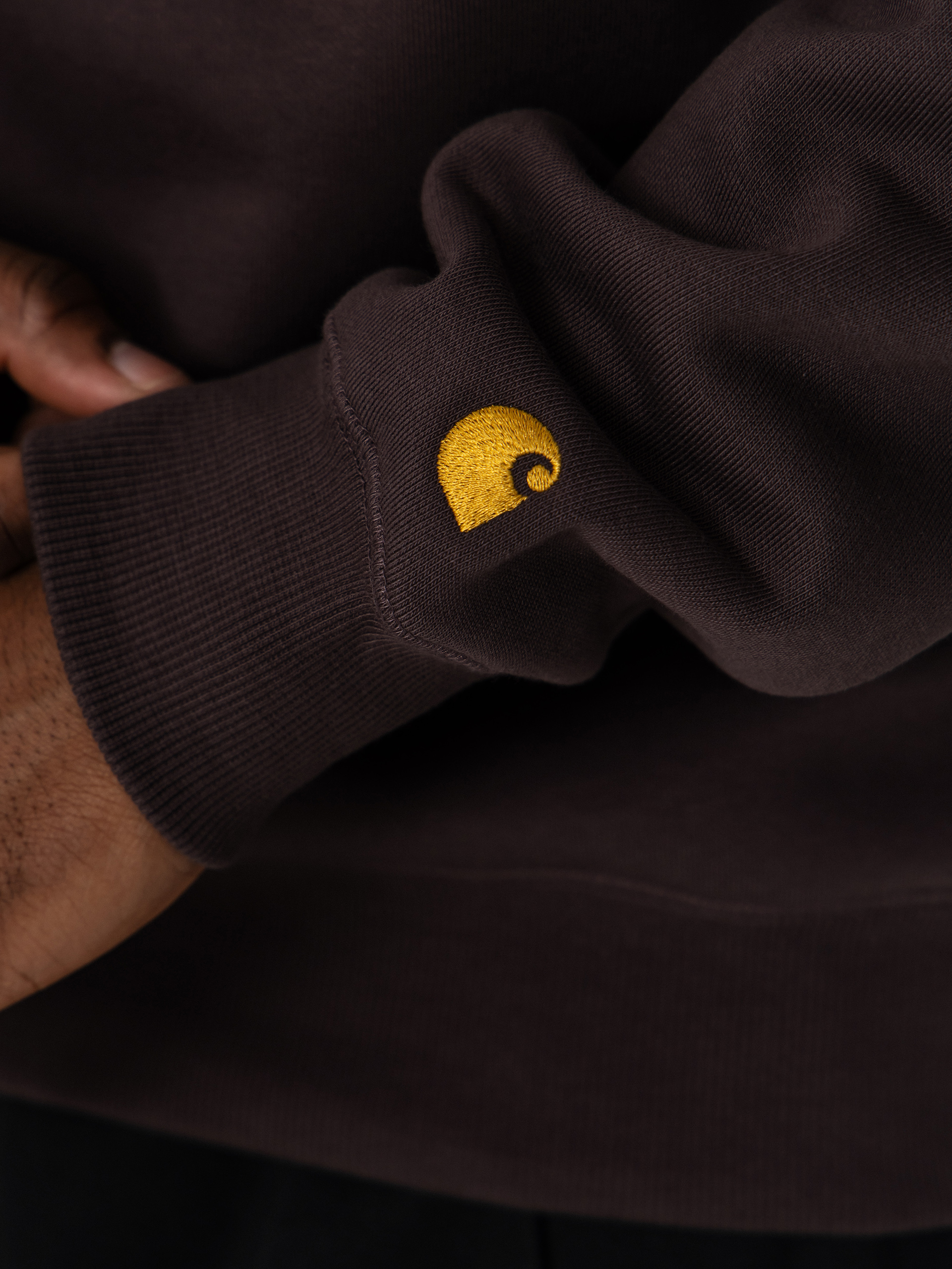 Mikina Carhartt WIP Chase (shale/gold)