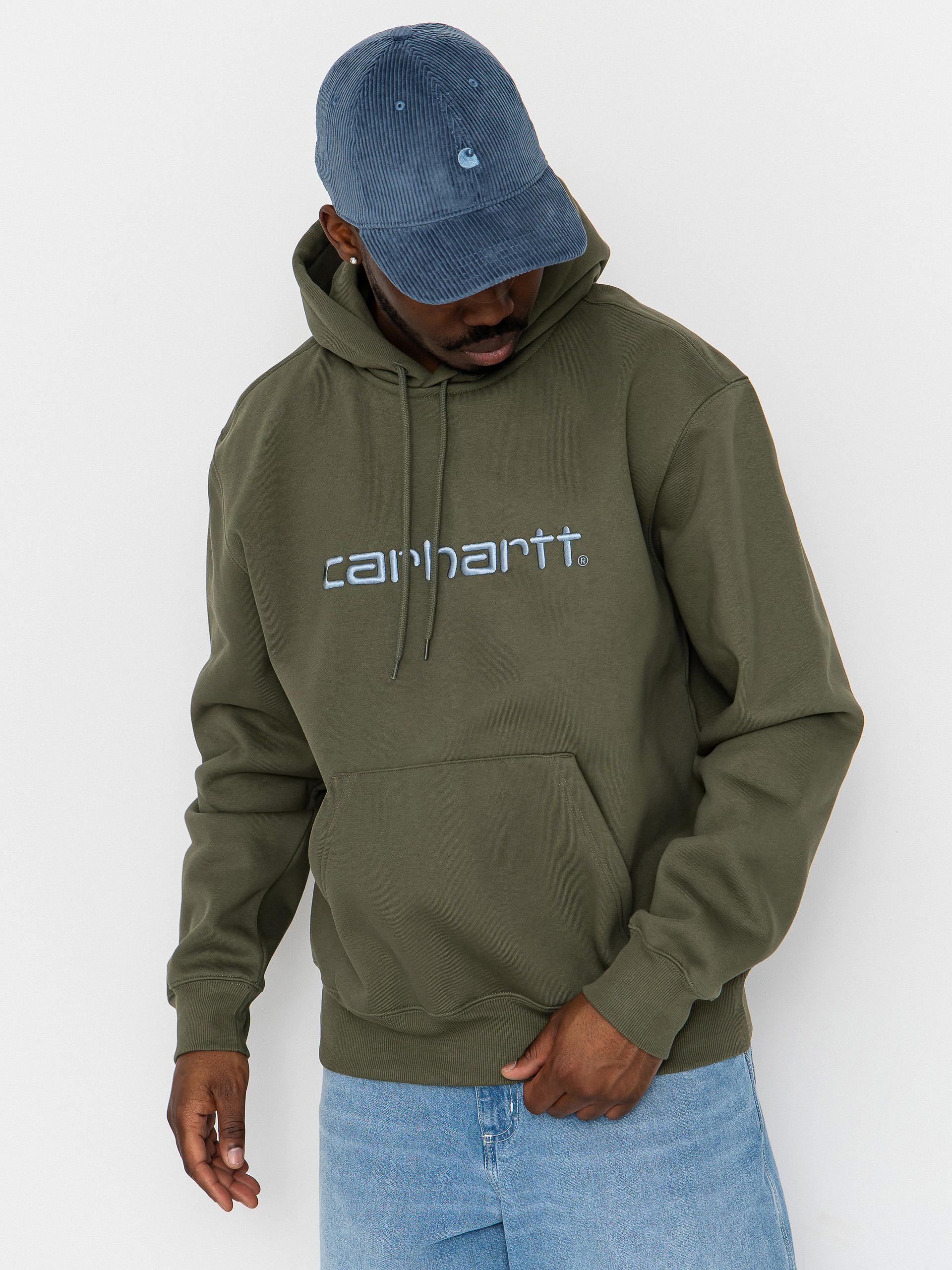 Mikina s kapucu0148ou Carhartt WIP Carhartt HD (leaf/tourmaline)