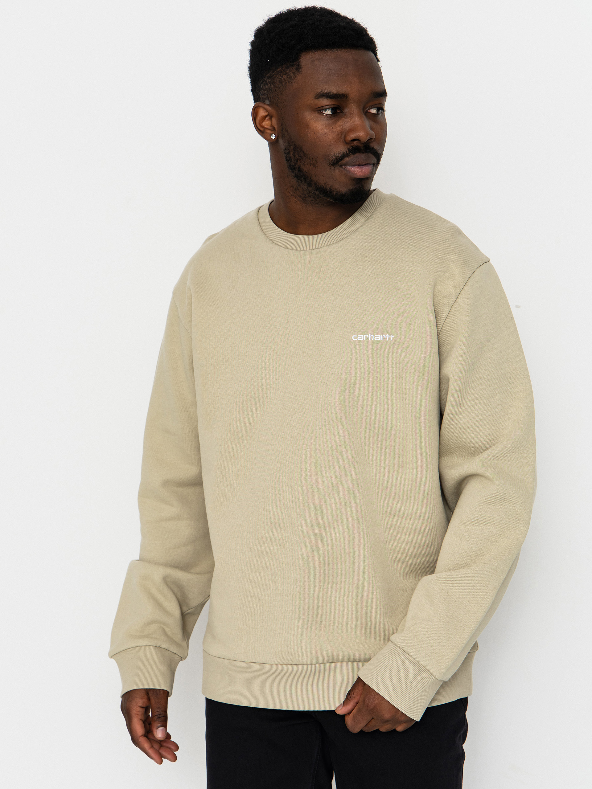 Mikina Carhartt WIP Script Embroidery (barchan/white)