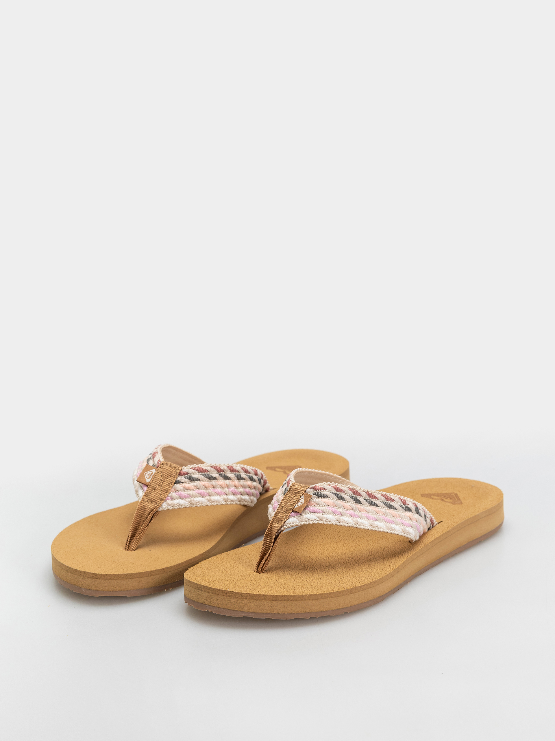 Plážovky Roxy Porto Rope Wmn (natural/crazy pink)