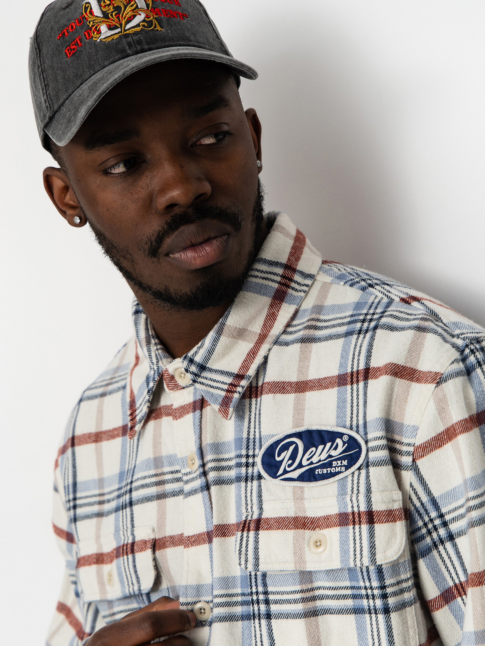 Košeľa Deus Ex Machina Vacay Check (natural check)