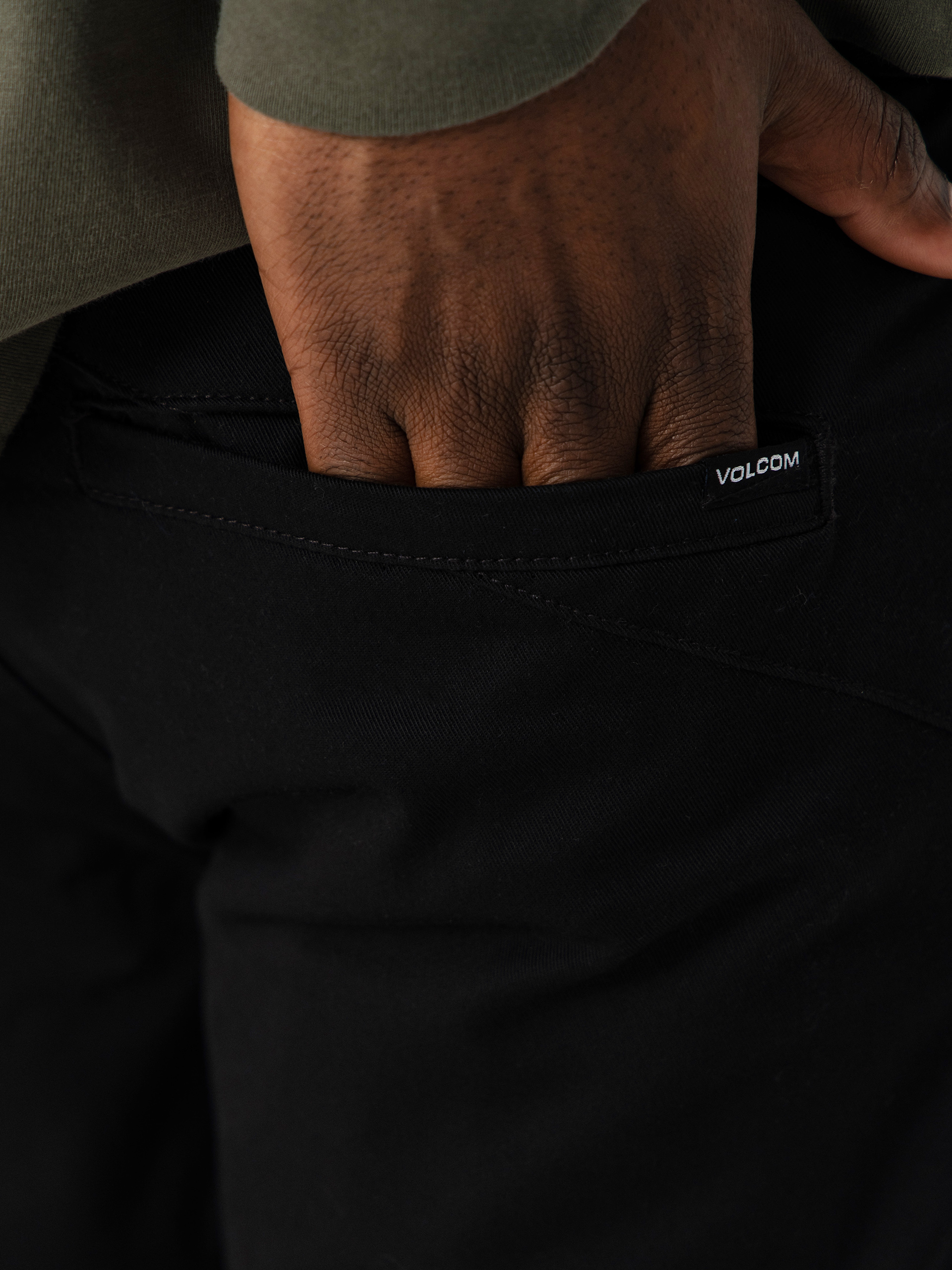 Nohavice Volcom Frickin Modern Stret (black)