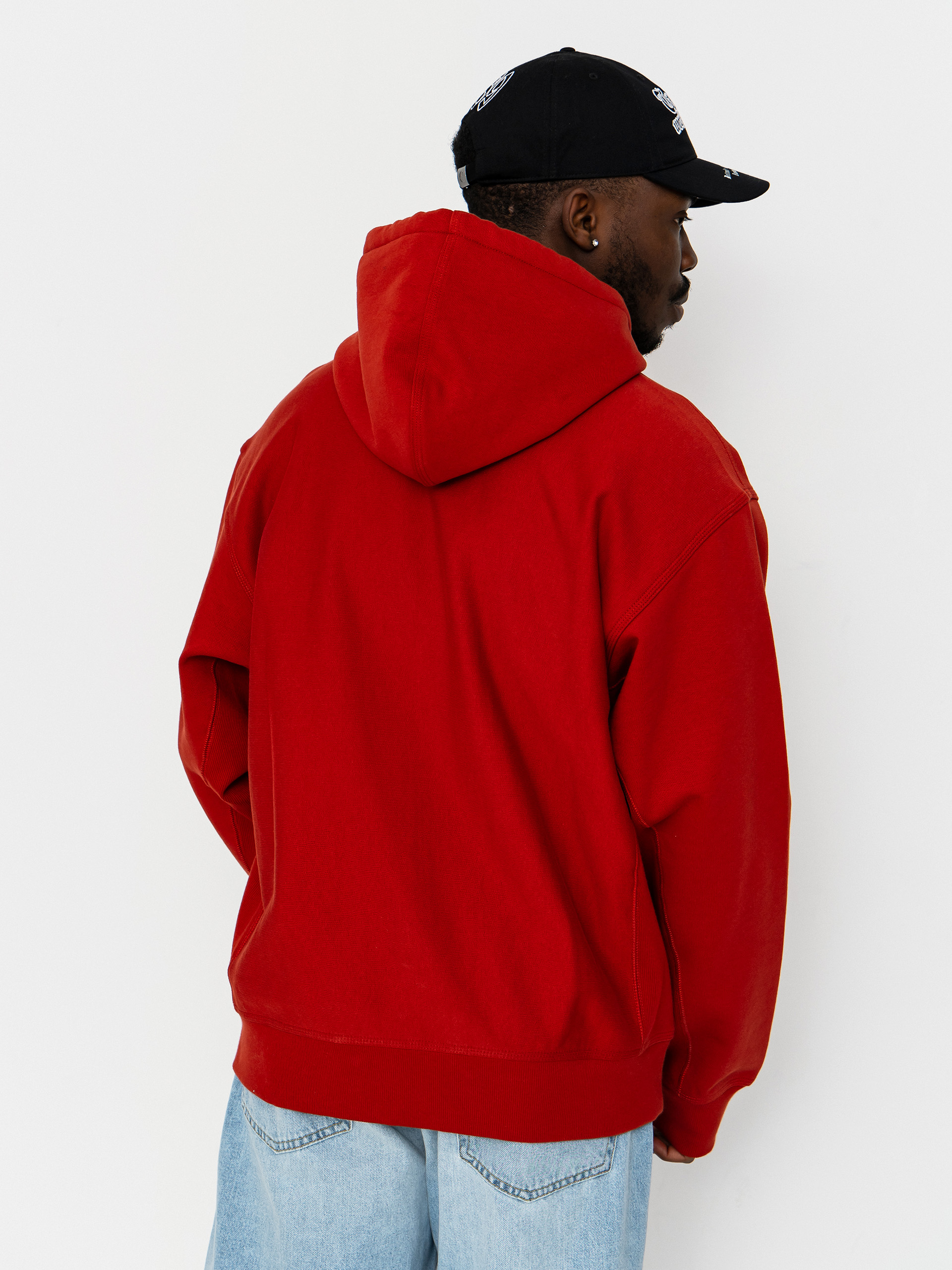 Mikina s kapucňou Carhartt WIP American Script HD (oxide red)