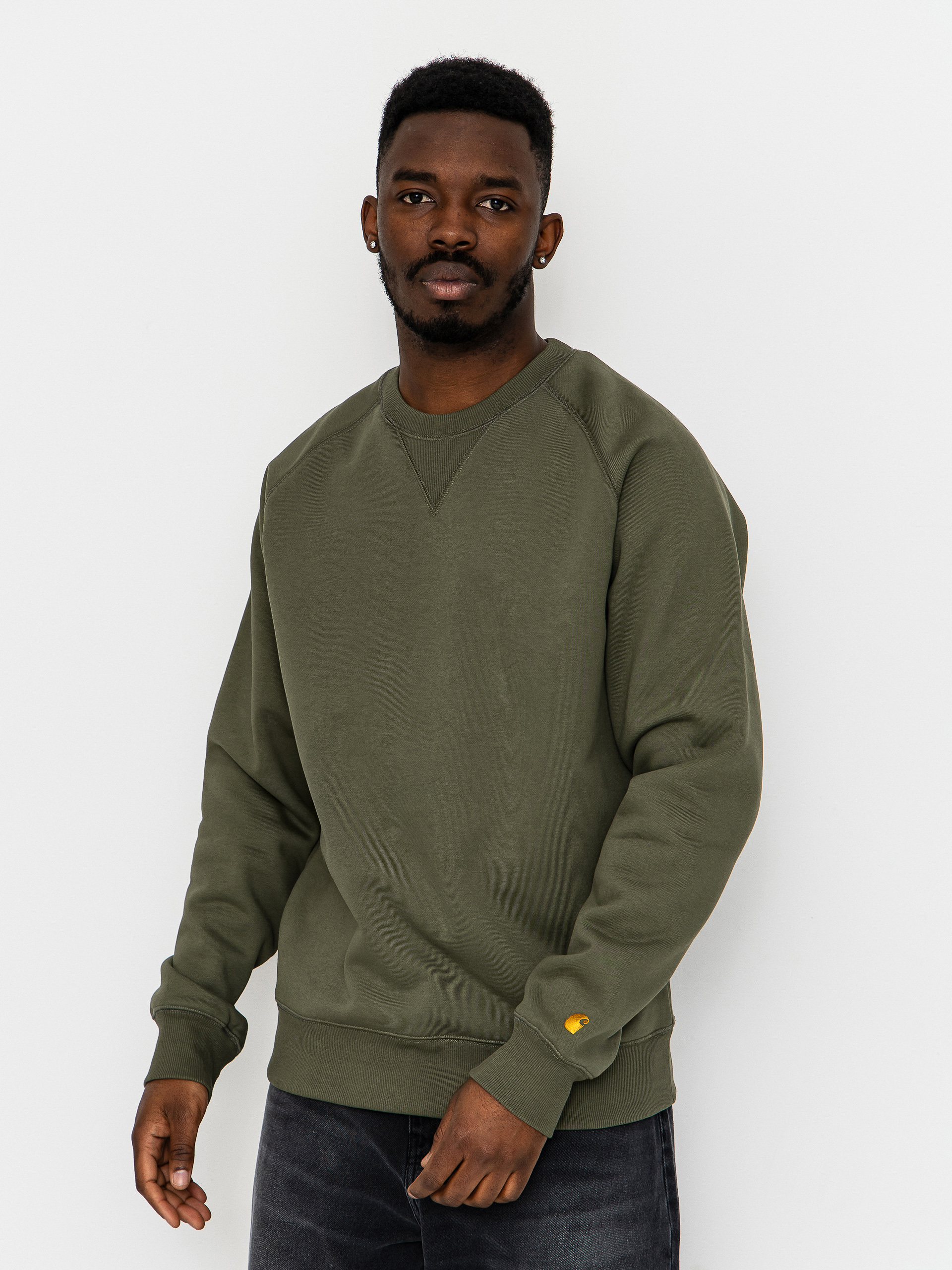 Mikina Carhartt WIP Chase (leaf/gold)