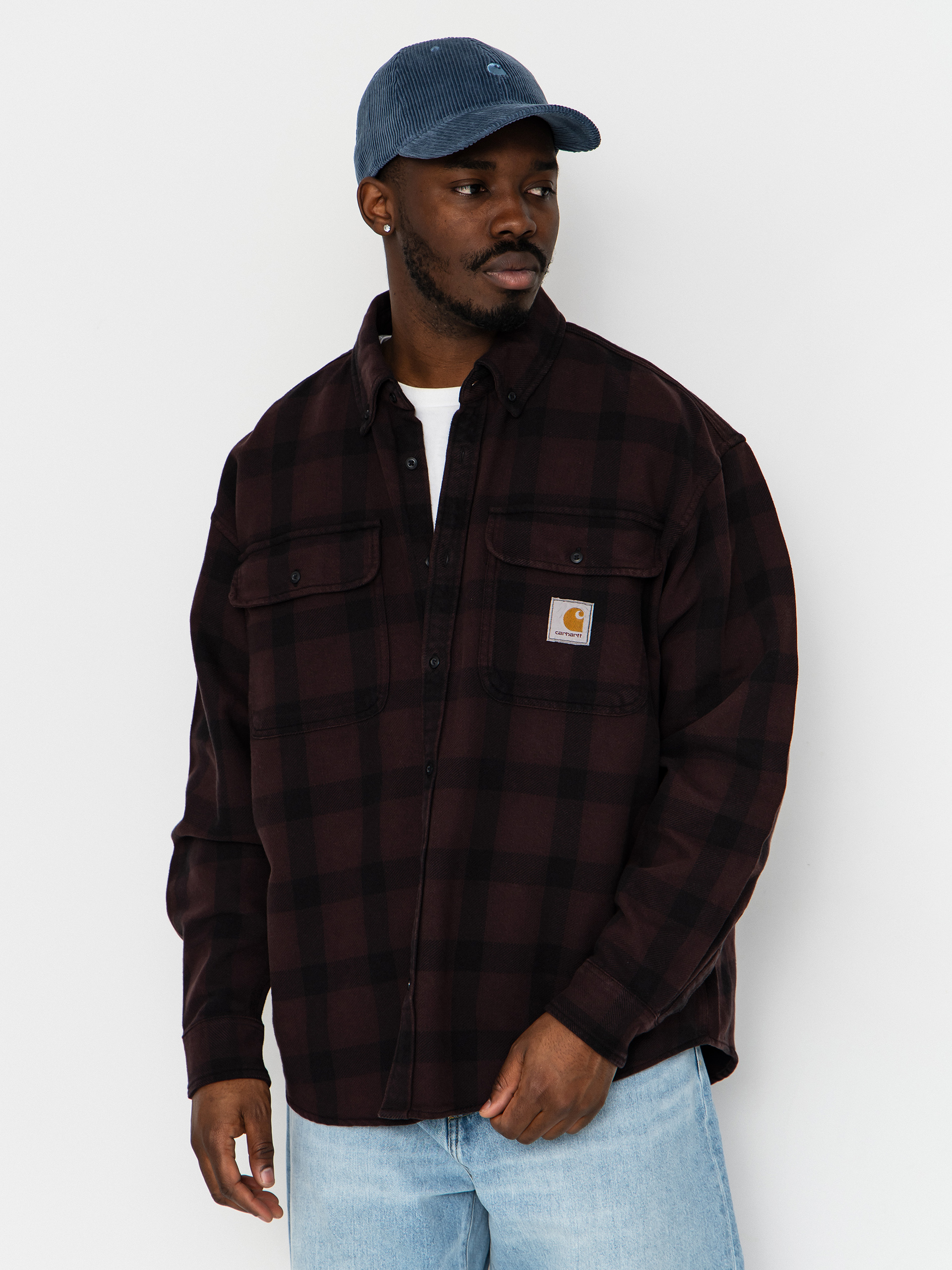 Košeľa Carhartt WIP Edmands (edmands check/natural/palisander)