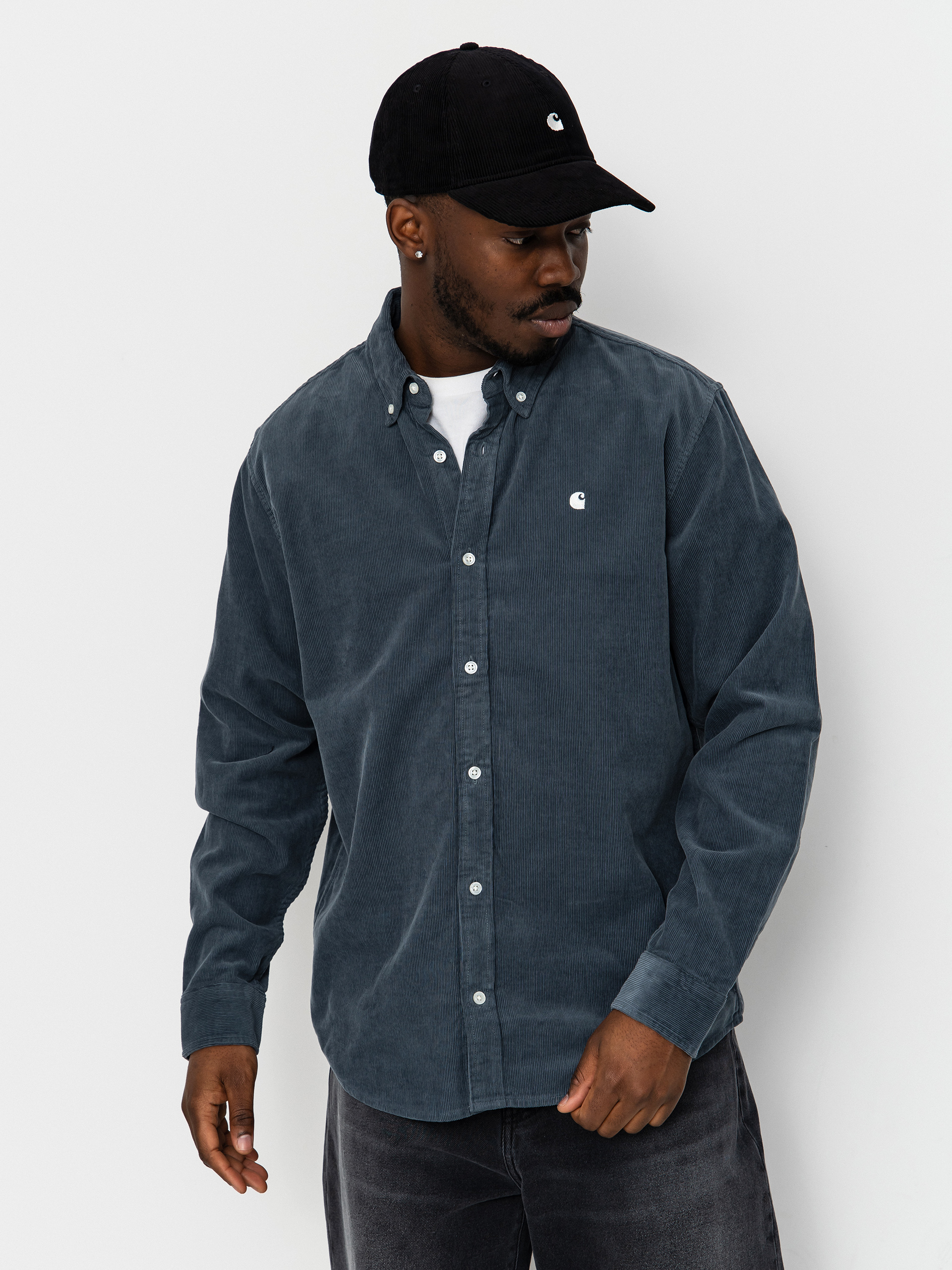 Košeľa Carhartt WIP Madison Fine Cord (cozy blue/wax)