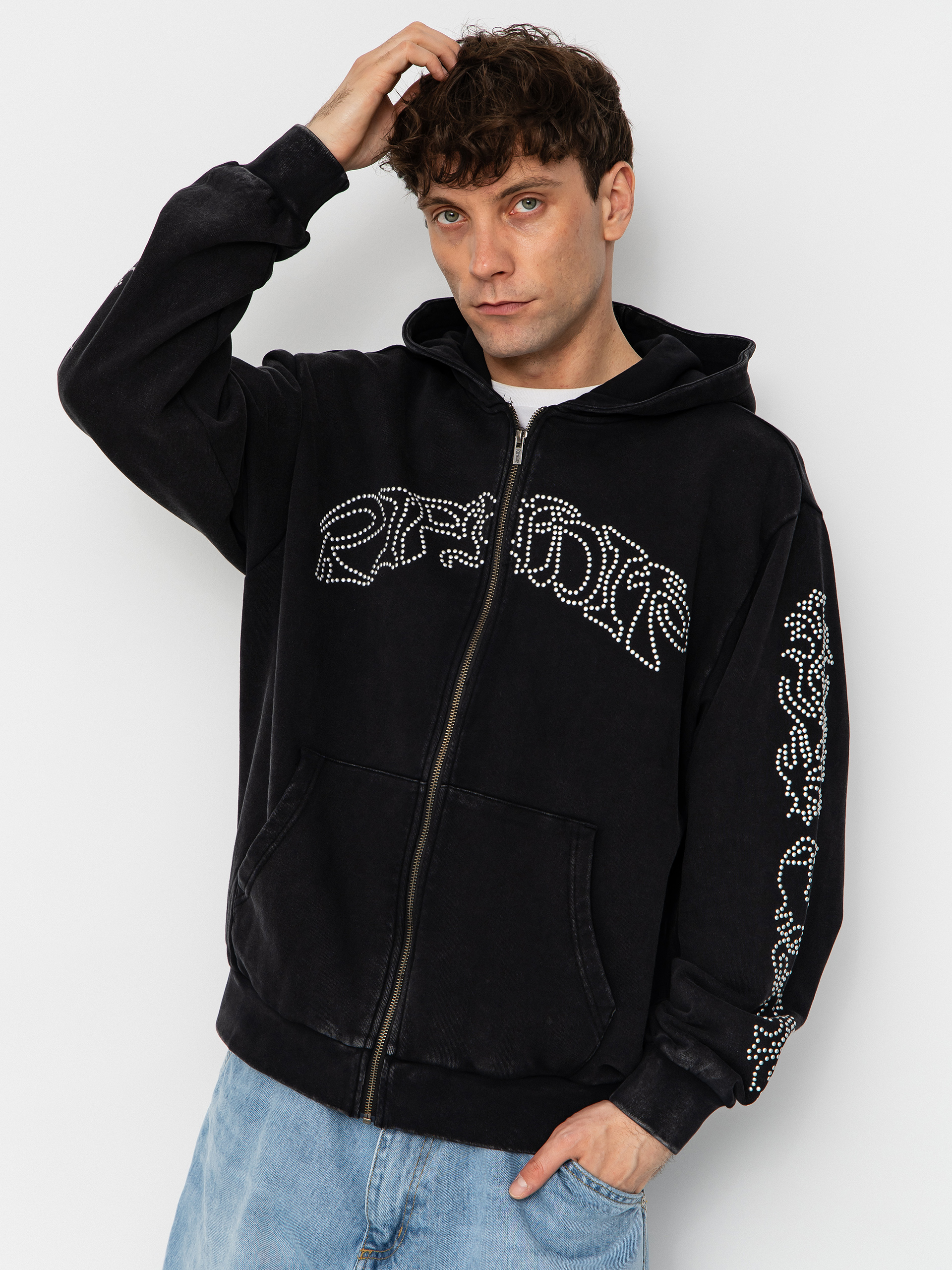 Mikina s kapucňou RipNDip Pretty Flacko Zip HD (black/charcoal)